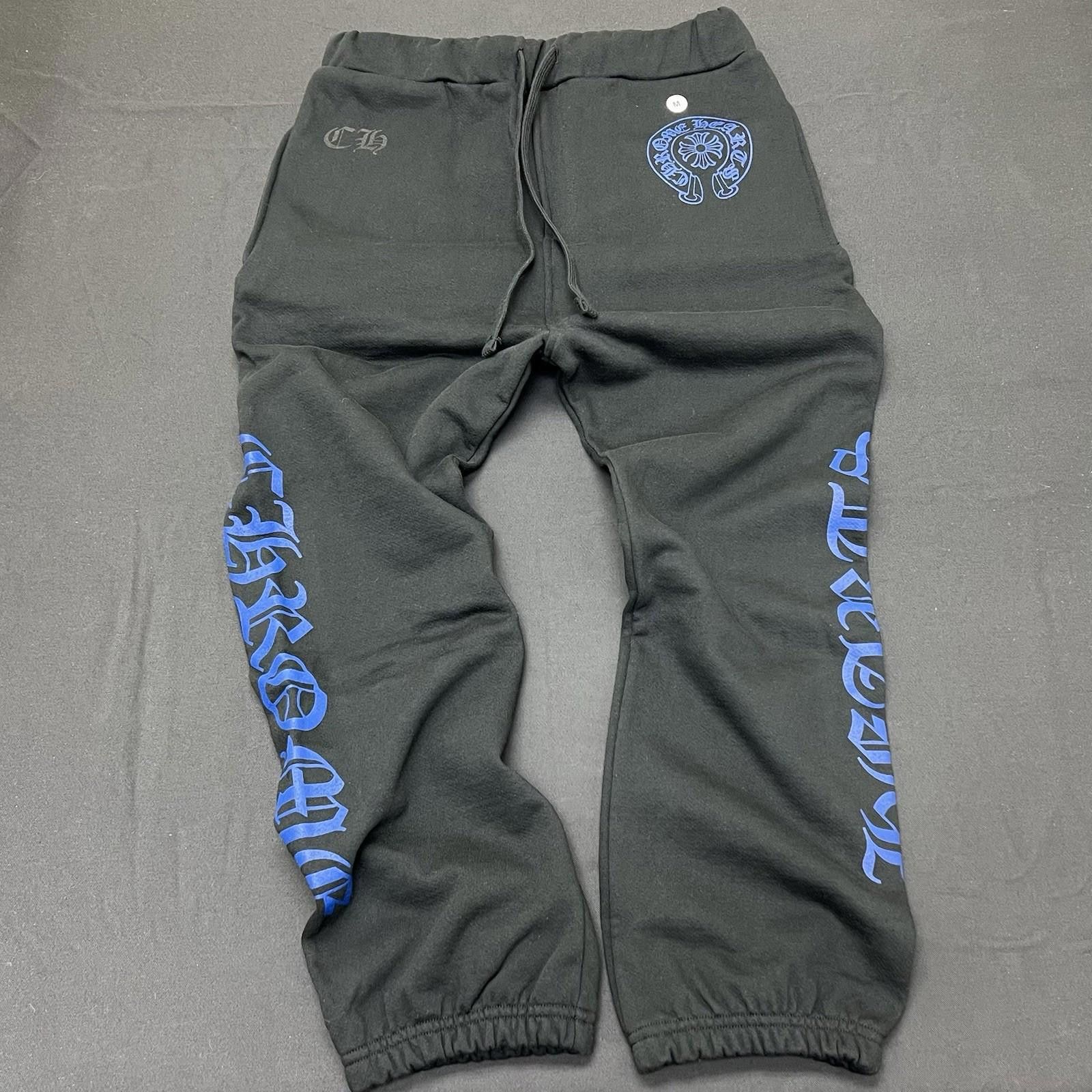 Chrome Hearts Chrome Hearts Black Blue Horseshoe Sweats Sweatpants Joggers Size US 32 / EU 48 - 1 Thumbnail
