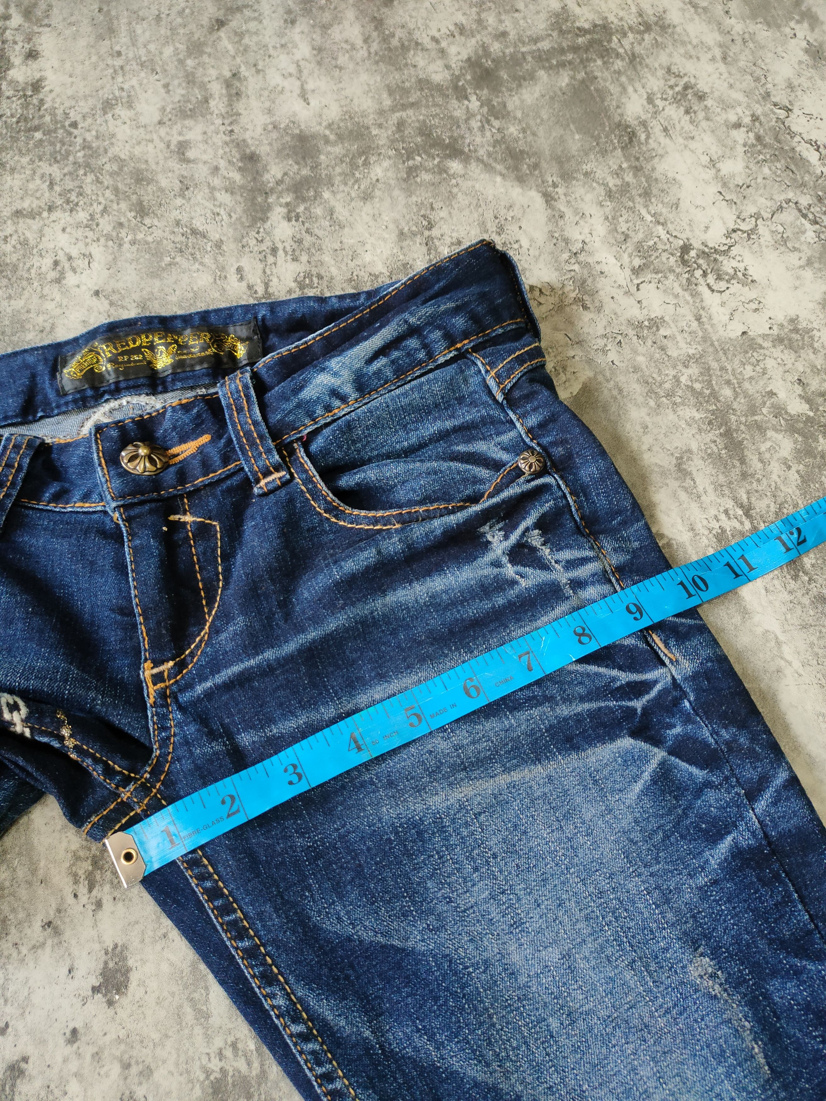 Hysteric Glamour × If Six Was Nine × Le Grande Bleu (L.G.B.) Red Pepper Butterfly Embordired Jeans Size 29" - 21 Thumbnail