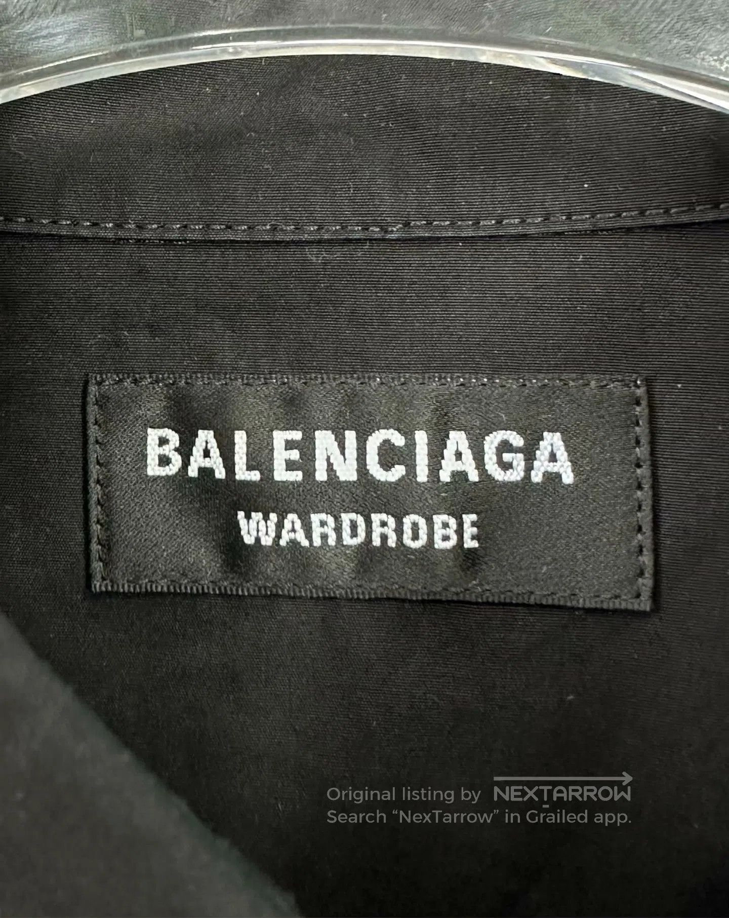 Balenciaga Balenciaga Black Boomerang Logo Long Sleeve Shirt| Size XS / US 0-2 / IT 36-38 - 3 Thumbnail