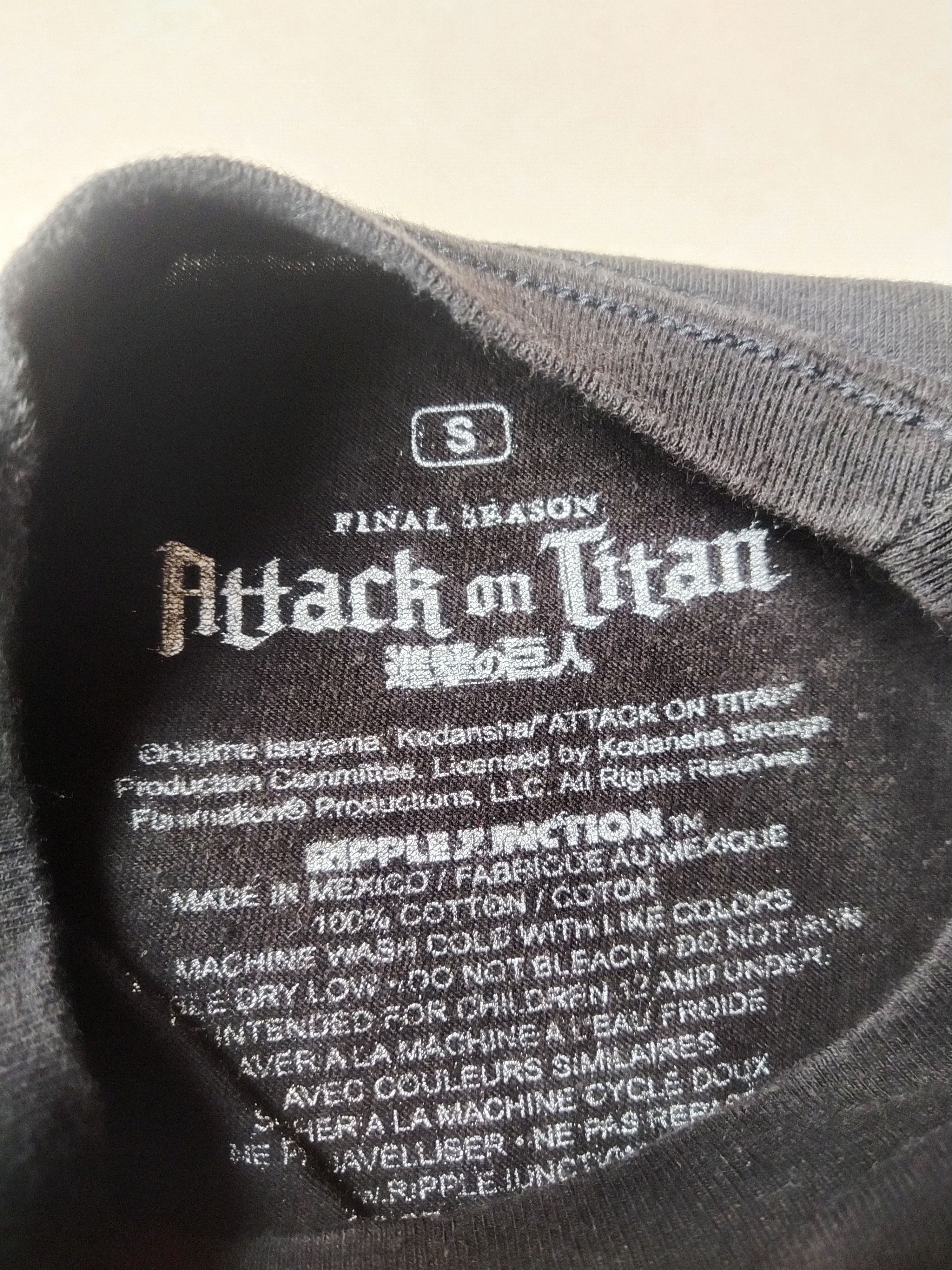 Anime Attack on Titan Final Season War Graphic Anime Tee Size US S / EU 44-46 / 1 - 4 Thumbnail