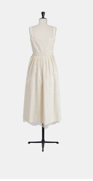 Dior o1w1db10924 Jardin Botanique Cotton Dress in Ecru Size XL / US 12-14 / IT 48-50 - 2 Thumbnail