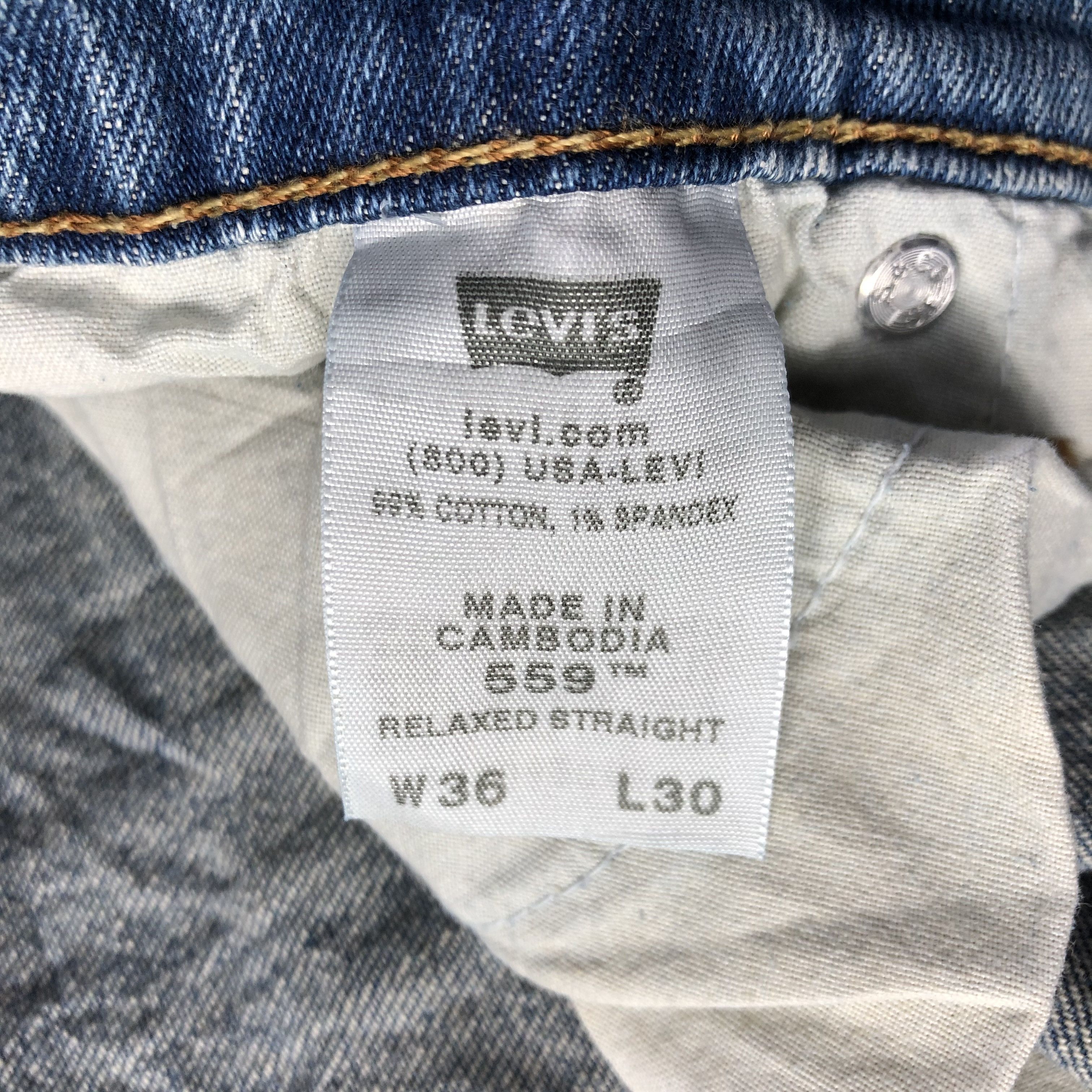 Levi's Vintage Blue Wash Levis 559 Jeans-J3219 Size US 36 / EU 52 - 10 Thumbnail