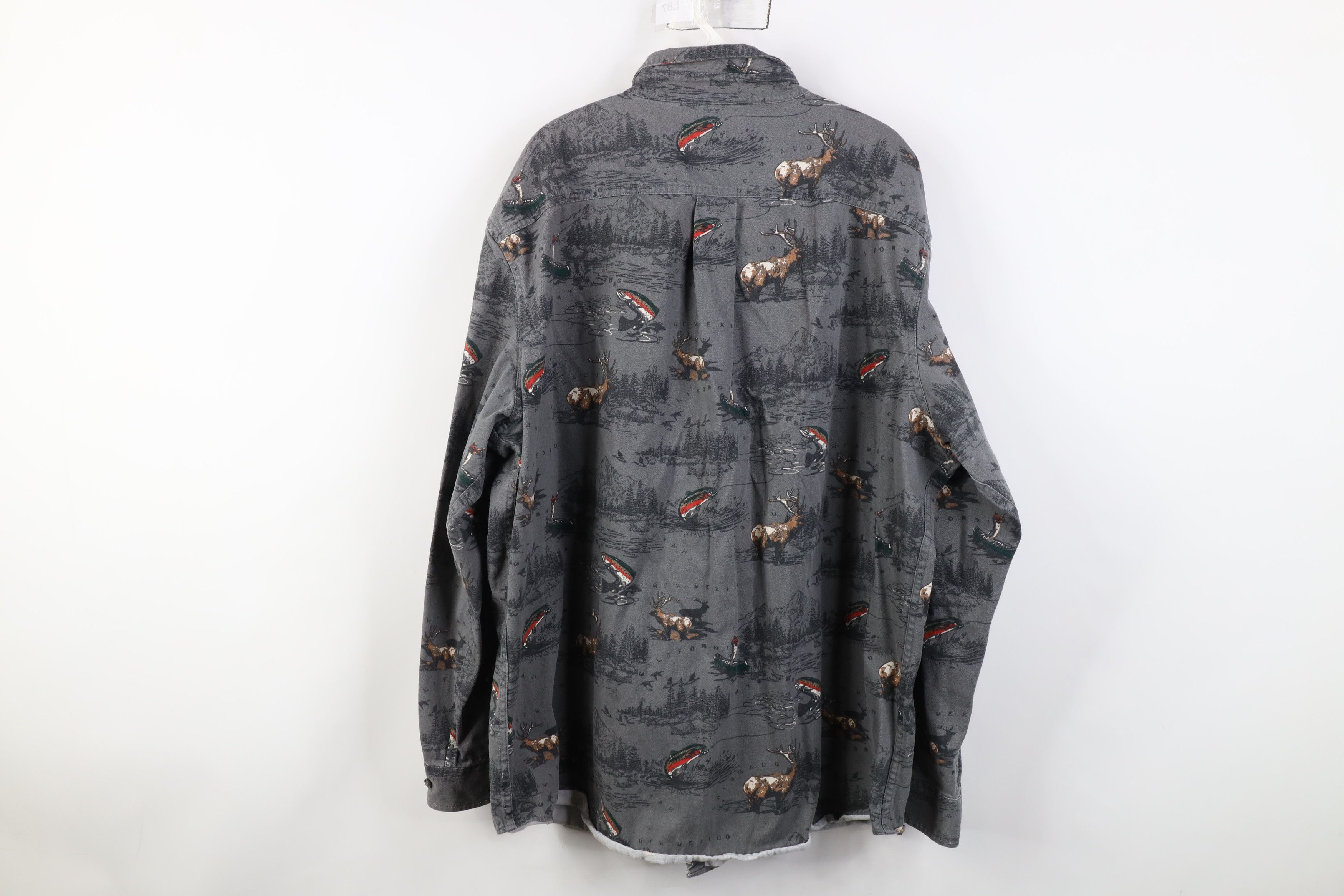 Vintage Vintage 90s Hunting Fishing All Over Collared Button Shirt Size US XXL / EU 58 / 5 - 10 Thumbnail