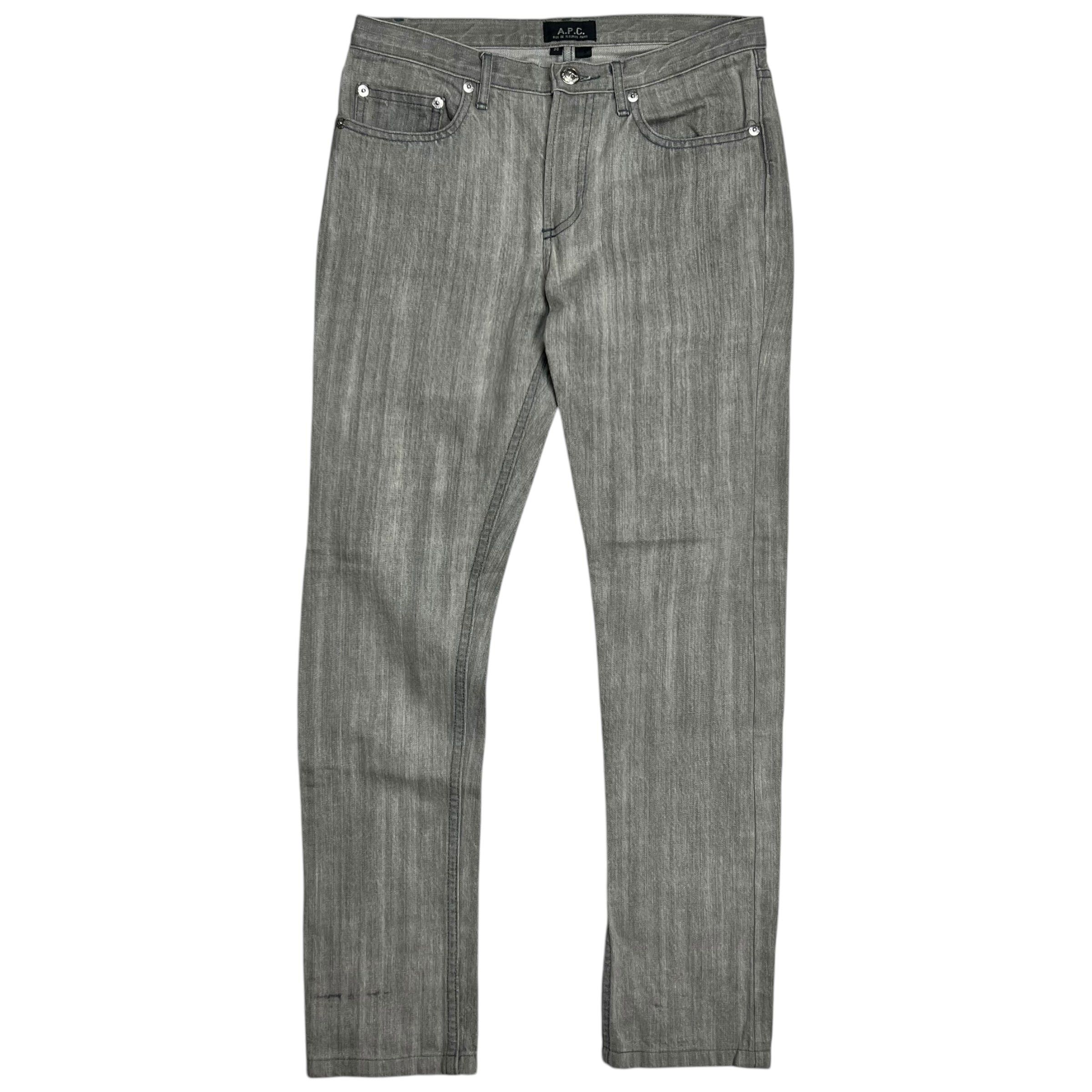 A.P.C. A.P.C Grey Washed Slim Jeans - 28" Size US 28 / EU 44 - 1 Thumbnail