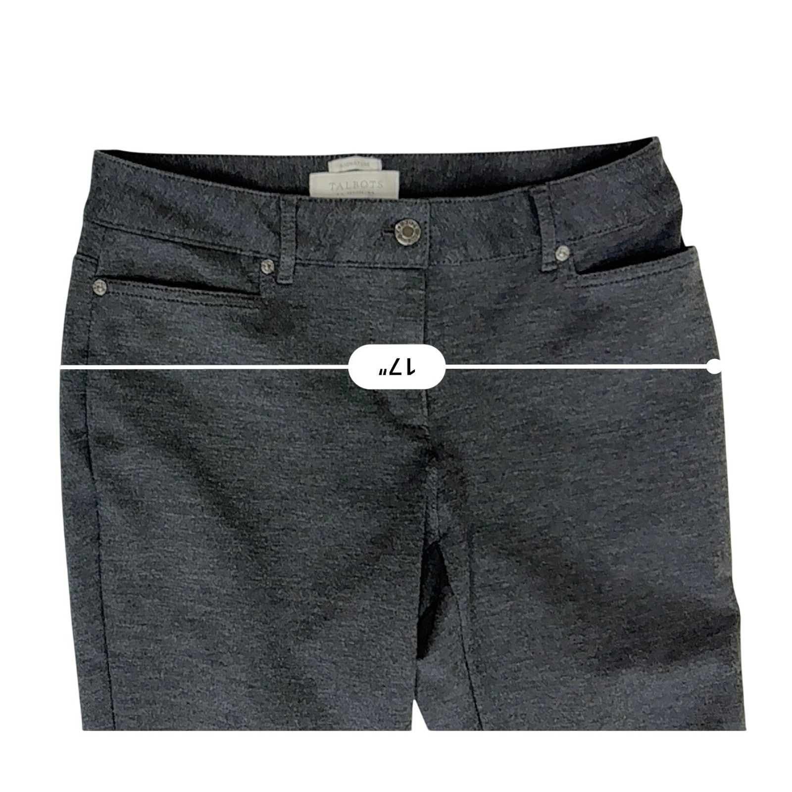 Other Talbots Signature Petites Stretch Pants 6P Gray Normcore Size 28" / US 6 / IT 42 - 4 Thumbnail