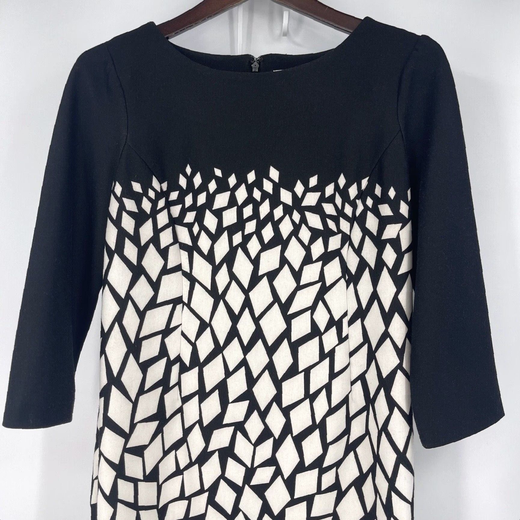 Vintage Chicos Dress Womens XS Black And White Geometric Wiggle Quiet Luxury Core 0.5 Size XS / US 0-2 / IT 36-38 - 2 Thumbnail