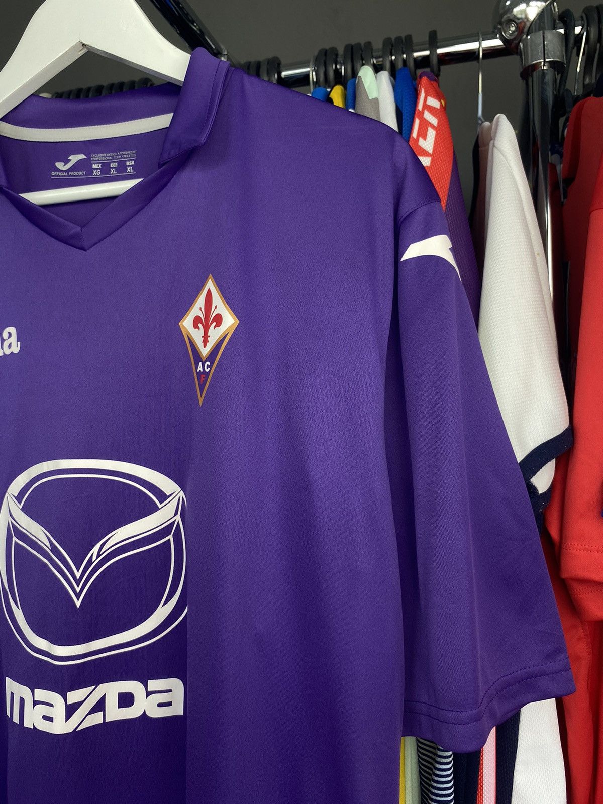 Joma 2013/14 JOMA FIORENTINA HOME SOCCER FOOTBALL JERSEY SHIRT Size US XL / EU 56 / 4 - 6 Thumbnail