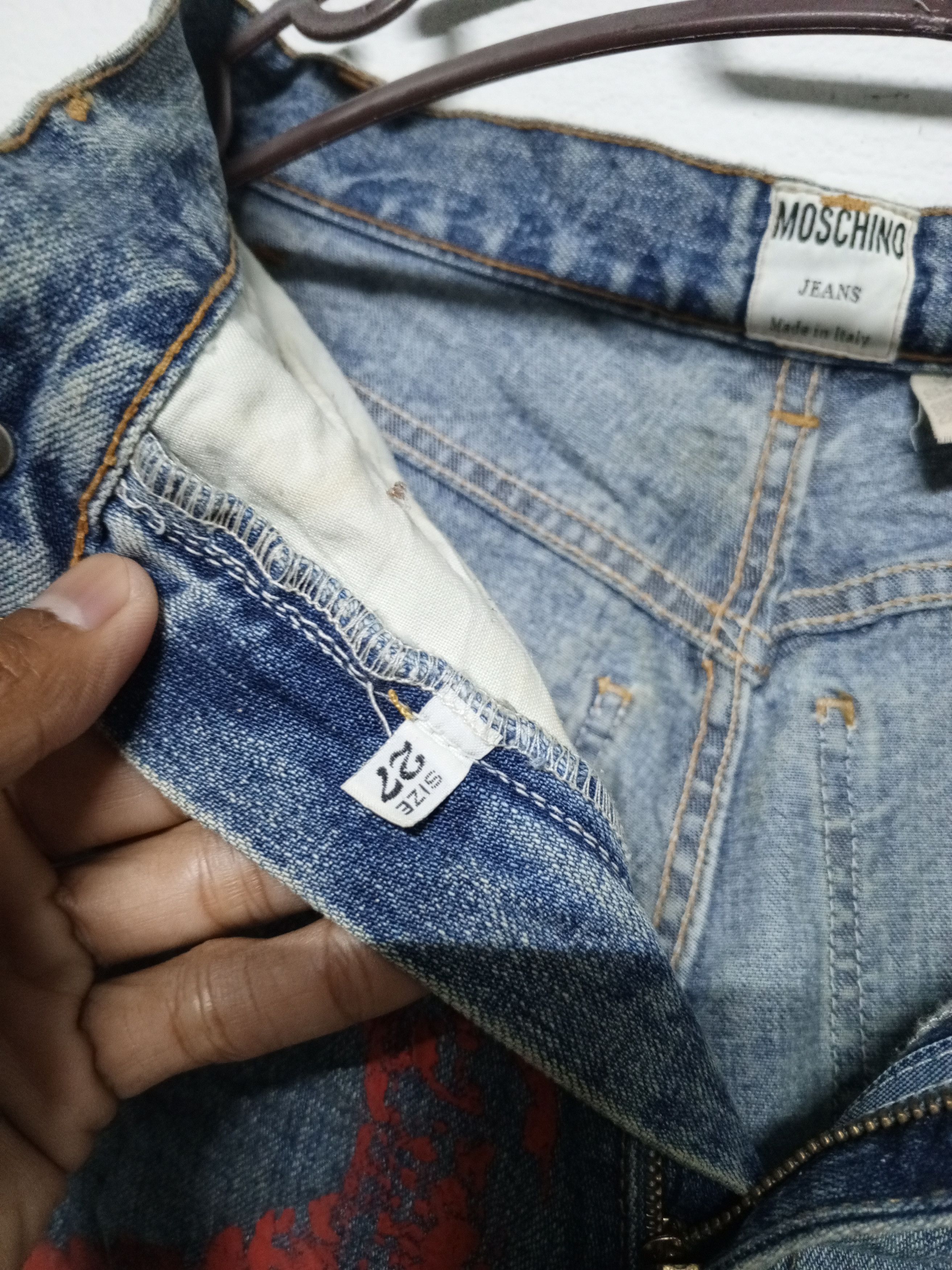 If Six Was Nine × Moschino 💥veryrare💥90s Moschino jeans mix paint Size US 27 - 13 Thumbnail