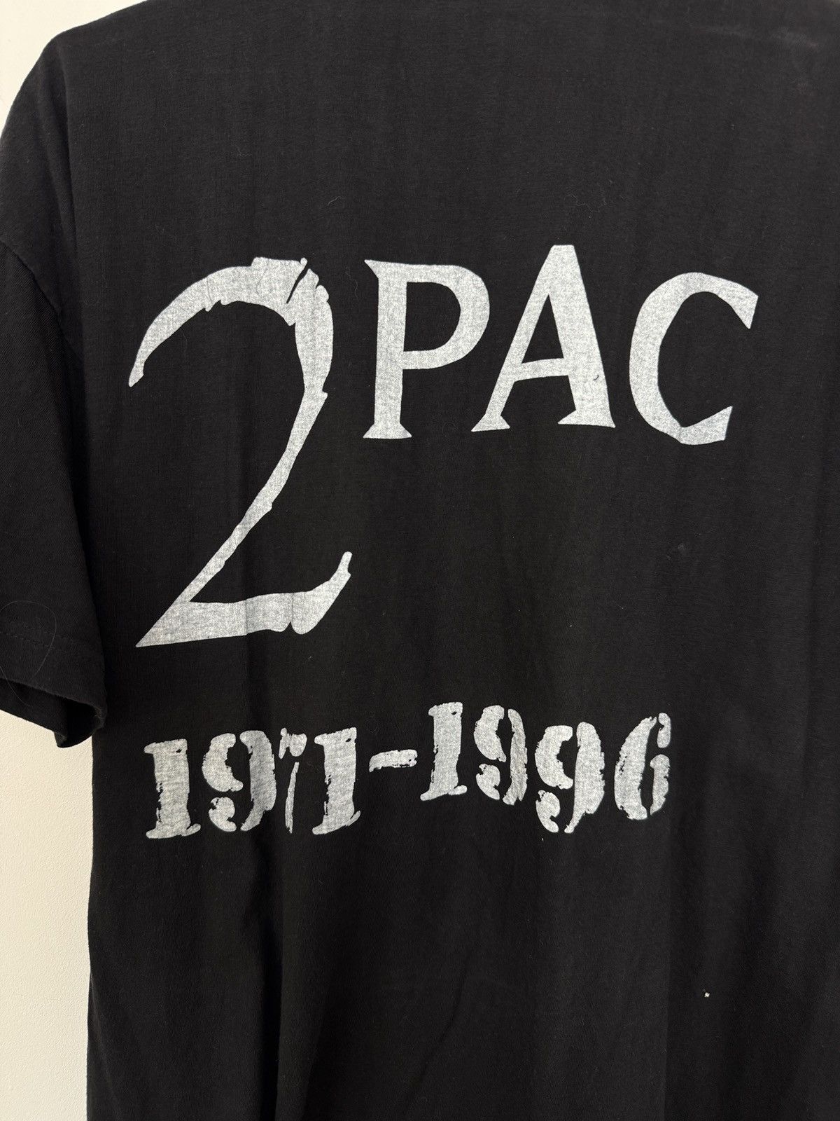 Band Tees × Rap Tees × Vintage Vintage 90's 2Pac Tupac Rap Tee Over Print T-Shirt Size US M / EU 48-50 / 2 - 7 Thumbnail