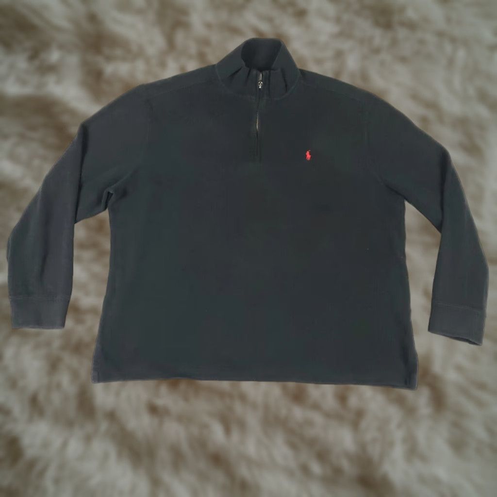 Ralph Lauren VINTAGE Ralph Lauren Mens Sweater Pullover 2XL Long Sleeve Mock Neck Casual Formal Fall Winter Blue Size US XXL / EU 58 / 5 - 1 Thumbnail