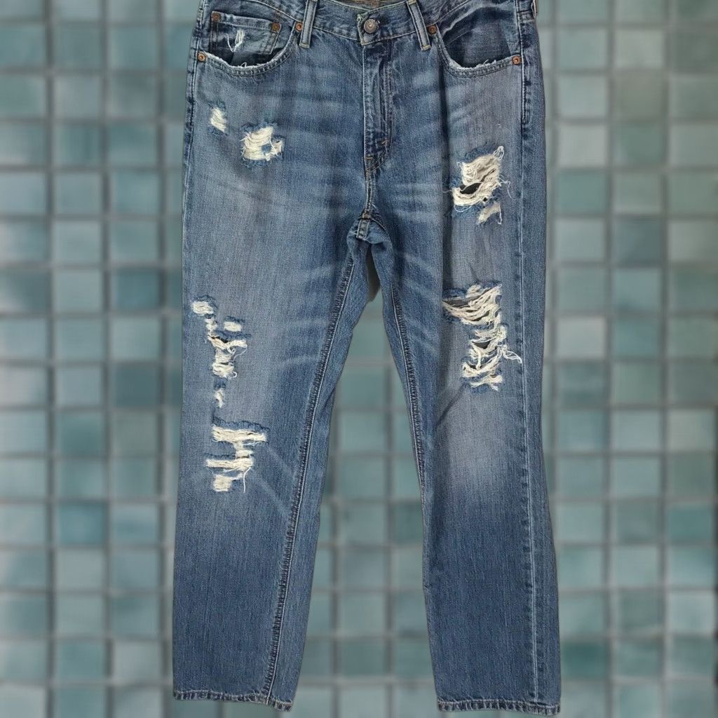 Levi's Levi's 541 Jeans Skinny Men Regular 33X32 Blue Denim Stretch 5-Pocket Belt Loops Mid Wash 32 in inseam Size US 32 / EU 48 - 1 Thumbnail