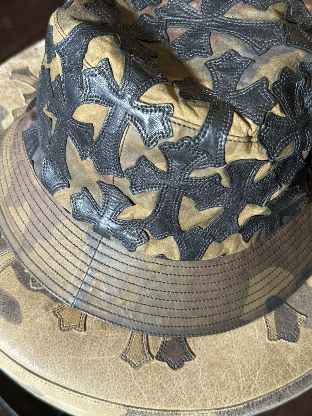 Chrome Hearts CHROME HEARTS CAMO CROSS PATCH BUCKET HAT Size ONE SIZE - 4 Thumbnail