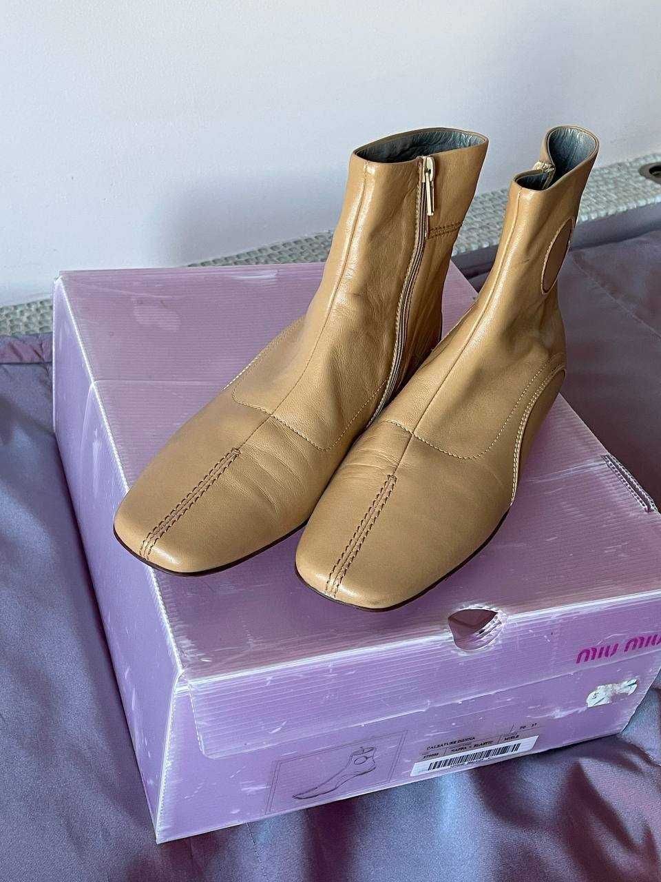Miu Miu Miu Miu '00 Calzature Donna Vintage Leather Boots Size US 7 / IT 37 - 2 Thumbnail
