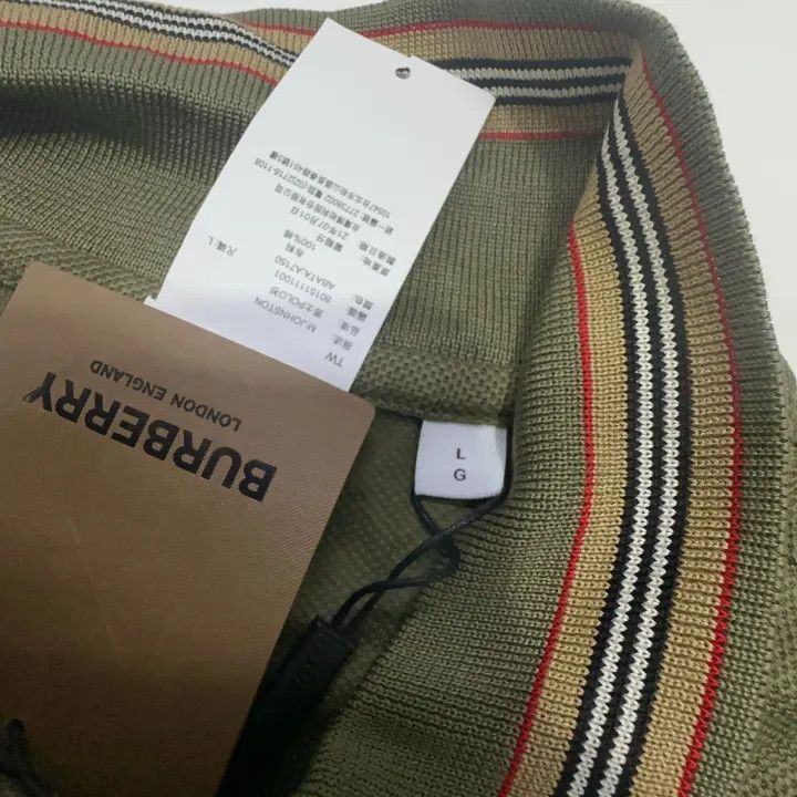 Burberry Burberry Burberry FW21 Logo Stripe Short Sleeve Polo-2507 Size US L / EU 52-54 / 3 - 8 Thumbnail