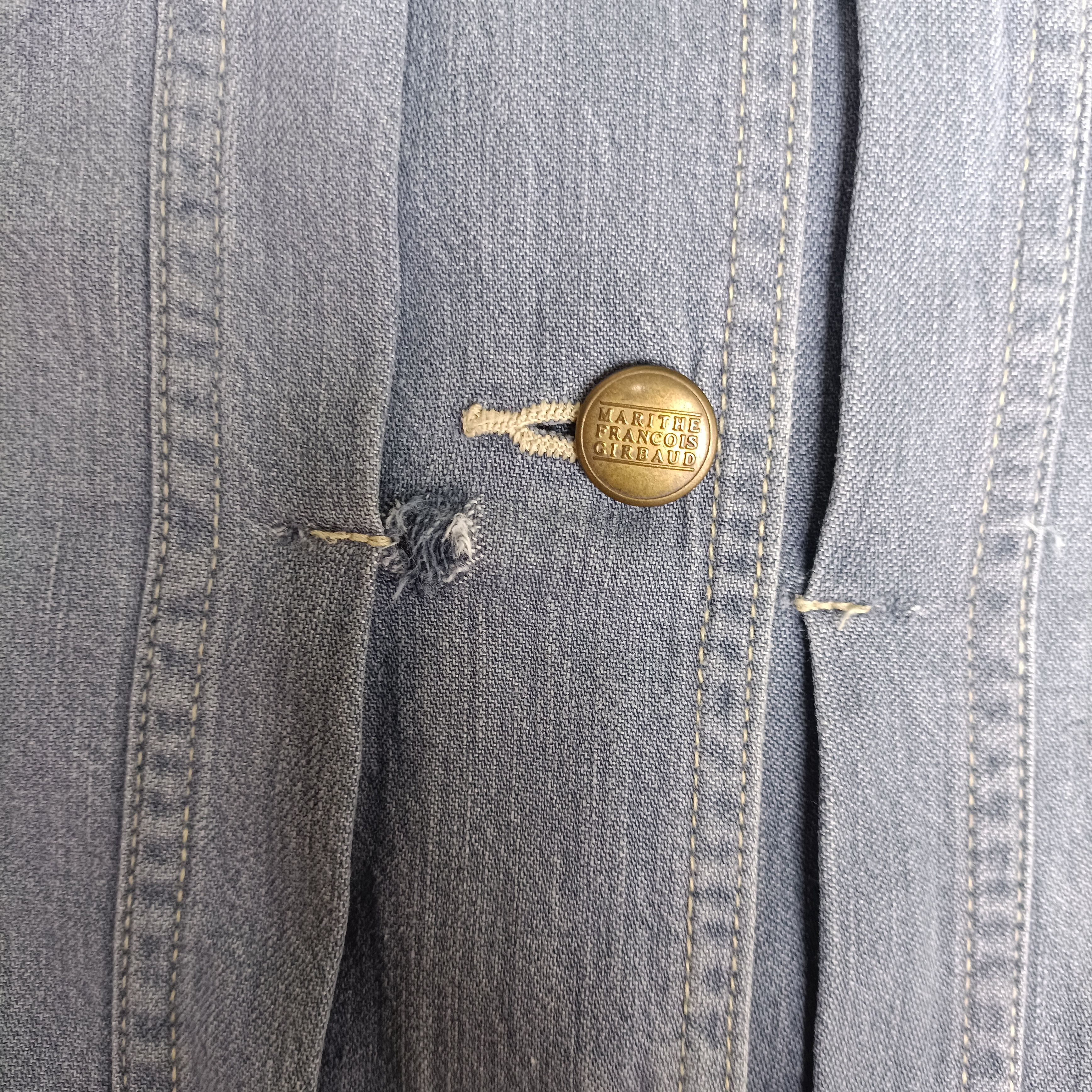 Marithe + Francois Girbaud Vintage MFG Stone Washed Denim Jacket W buckle back Size M / US 6-8 / IT 42-44 - 11 Thumbnail