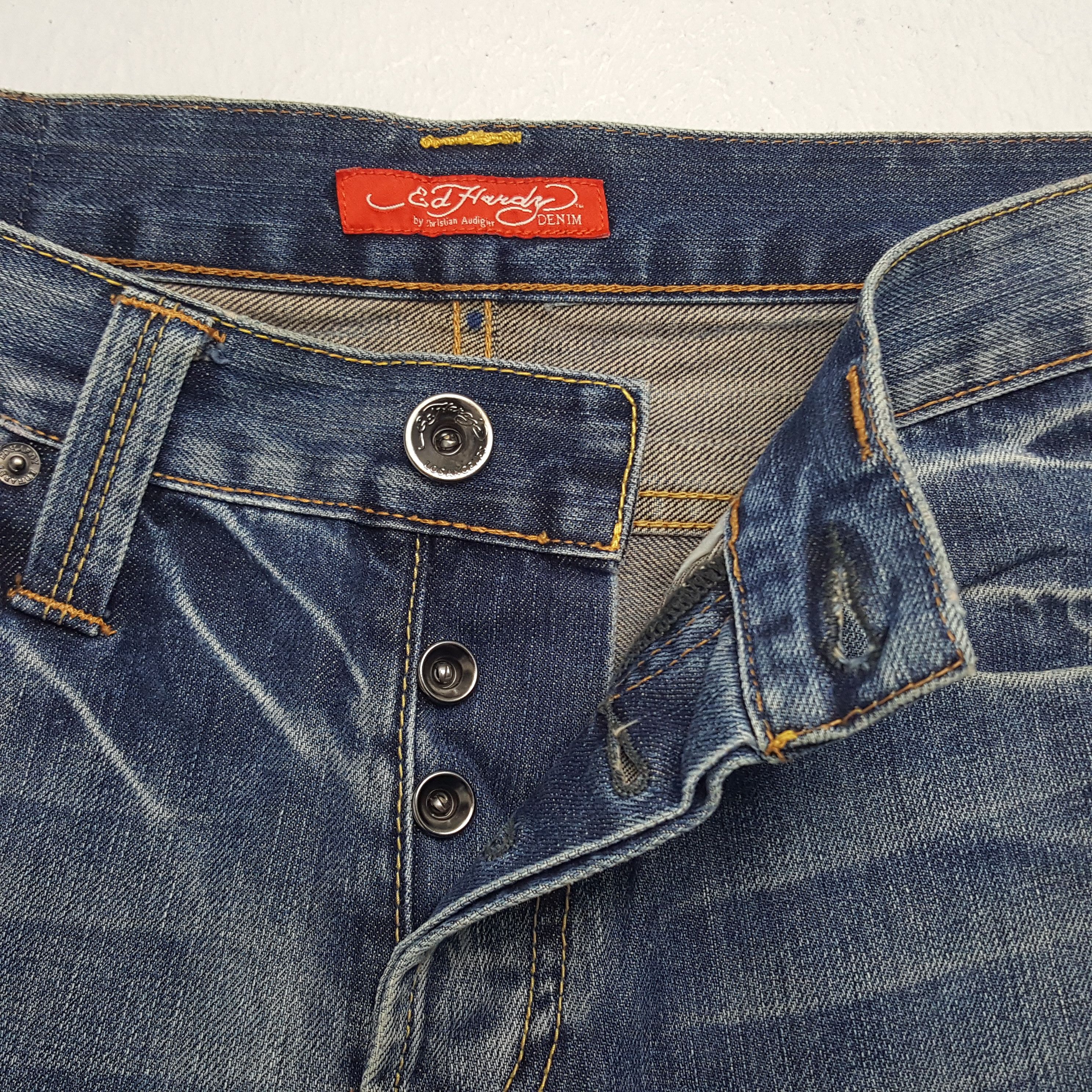 Christian Audigier × Ed Hardy × Vintage Vintage Ed Hardy by Christian Audiger American Custom Jeans Size US 32 / EU 48 - 7 Thumbnail