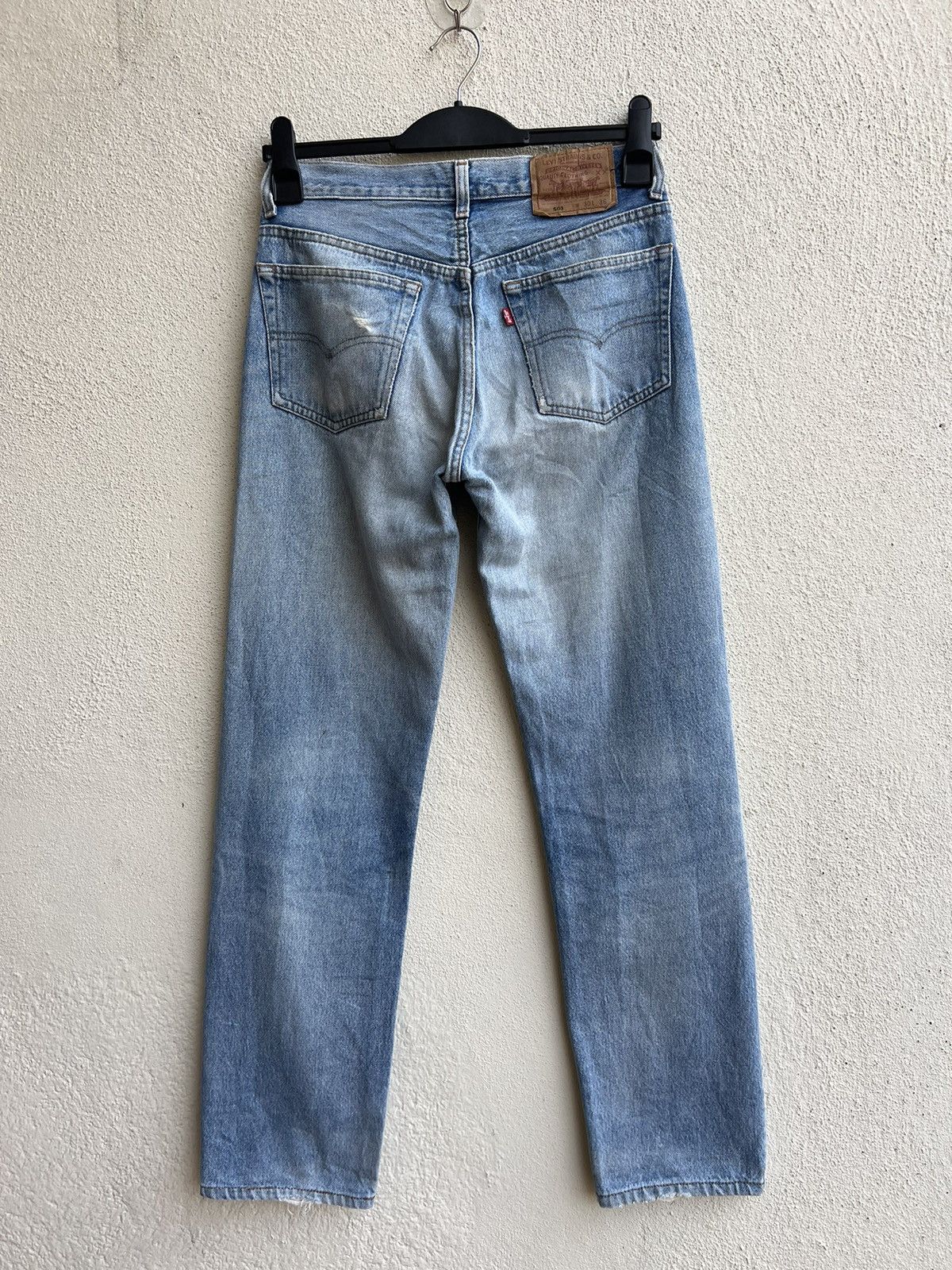 Levi's Vintage 80s Levi’s 501 Distressed Fade Blue Denim Jeans Size US 29 - 24 Thumbnail