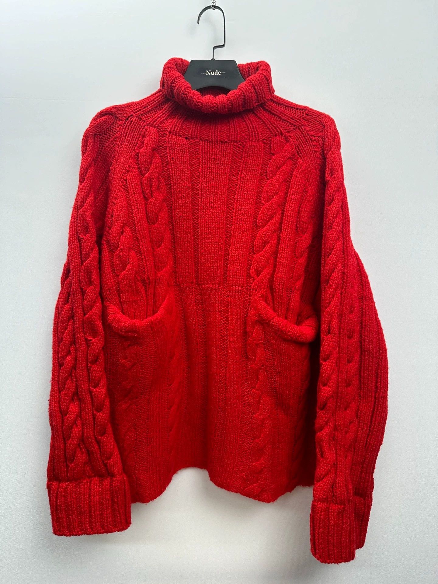 Yohji Yamamoto YOHJI YAMAMOTO Early Cable Knit T-neck Sweater M Size M / US 6-8 / IT 42-44 - 2 Thumbnail