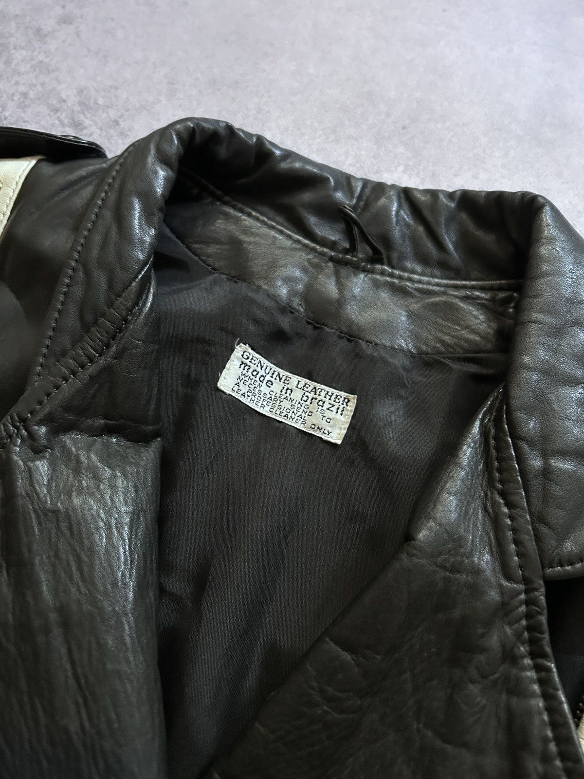 Genuine Leather Vintage Genuine Leather Brazil y2k bicker jacket Size US S / EU 44-46 / 1 - 5 Thumbnail
