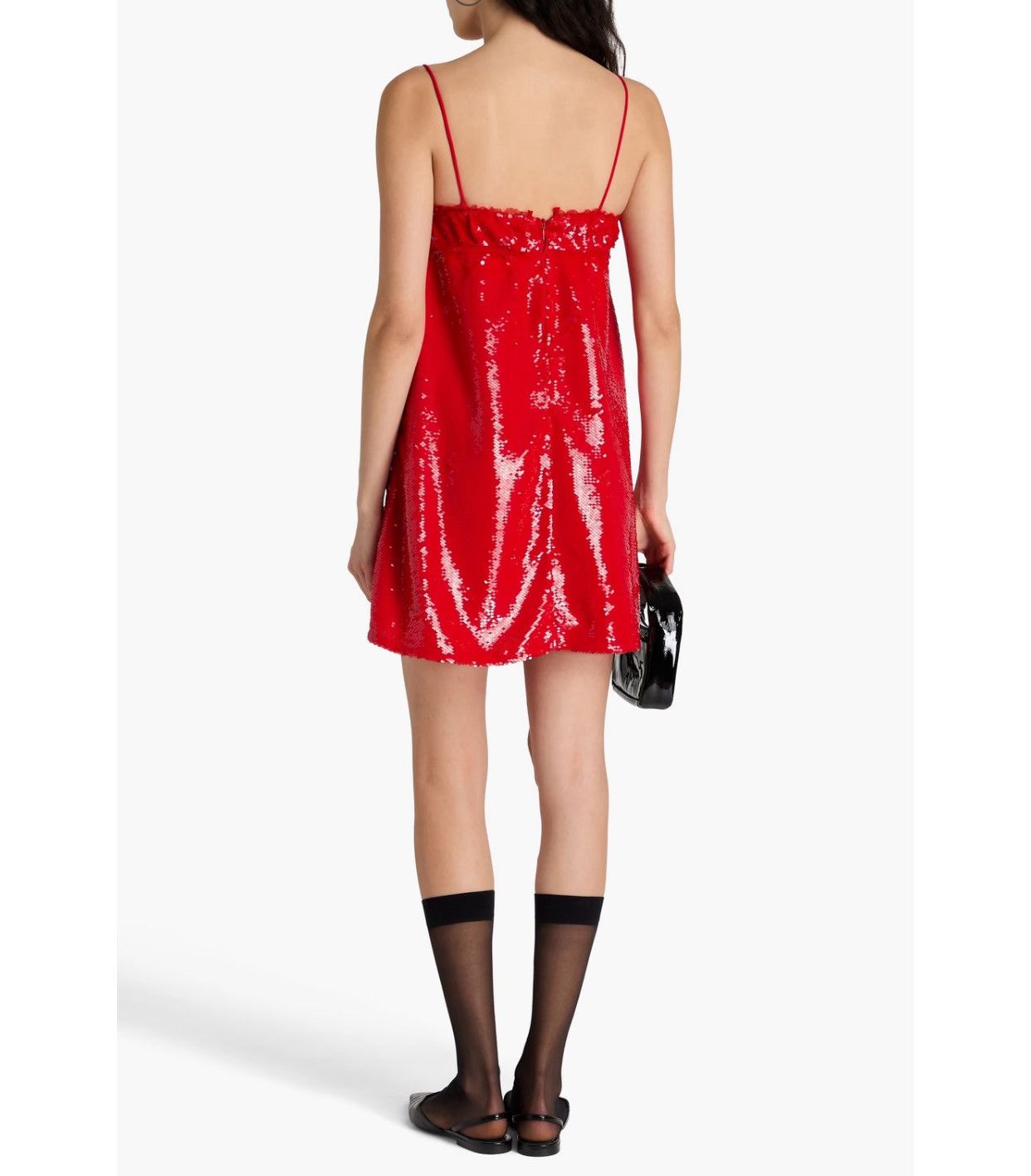 Ganni GANNI Sequined Sleeveless Minidress in Red Size XS / US 0-2 / IT 36-38 - 2 Thumbnail