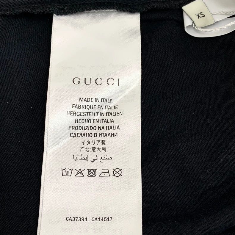 Gucci Gucci Black logo letter print cotton round-neck short-slee Size US XS / EU 42 / 0 - 7 Thumbnail