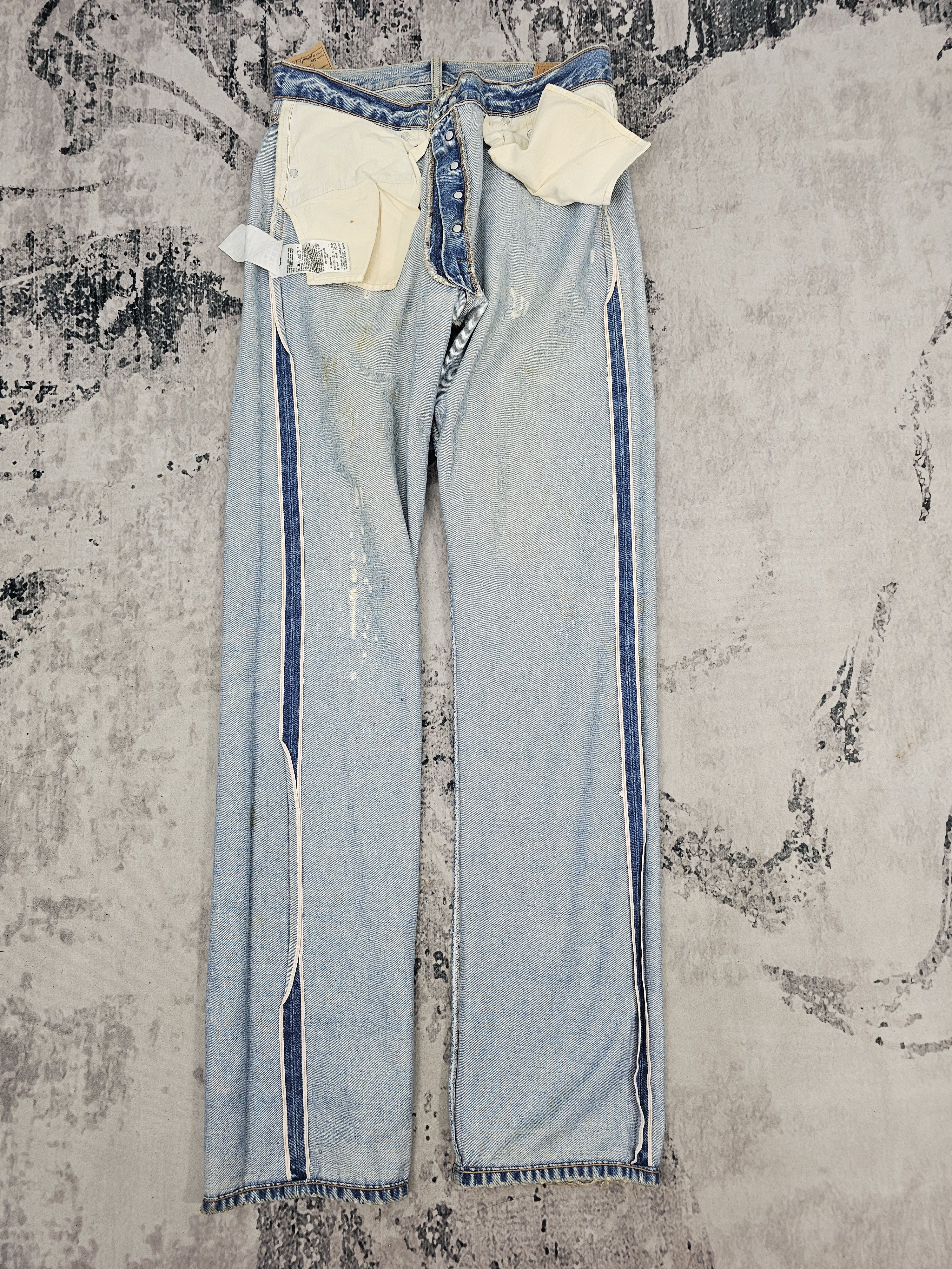 Levi's Vintage Clothing Vtg LEVIS 501 Redline Ripped Rusty Repro Jeans L0442 Size US 33 - 2 Thumbnail
