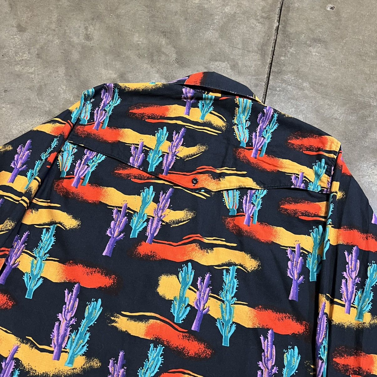 Wrangler Vintage Wrangler Brushpopper Button Up Shirt Western Cactus Size US XL / EU 56 / 4 - 8 Thumbnail