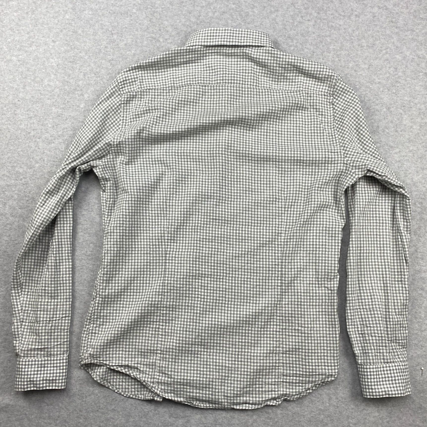 Theory Theory Button-Up Shirt Mens Large L Gray Check Long Sleeve Cotton Casual Size US L / EU 52-54 / 3 - 5 Thumbnail