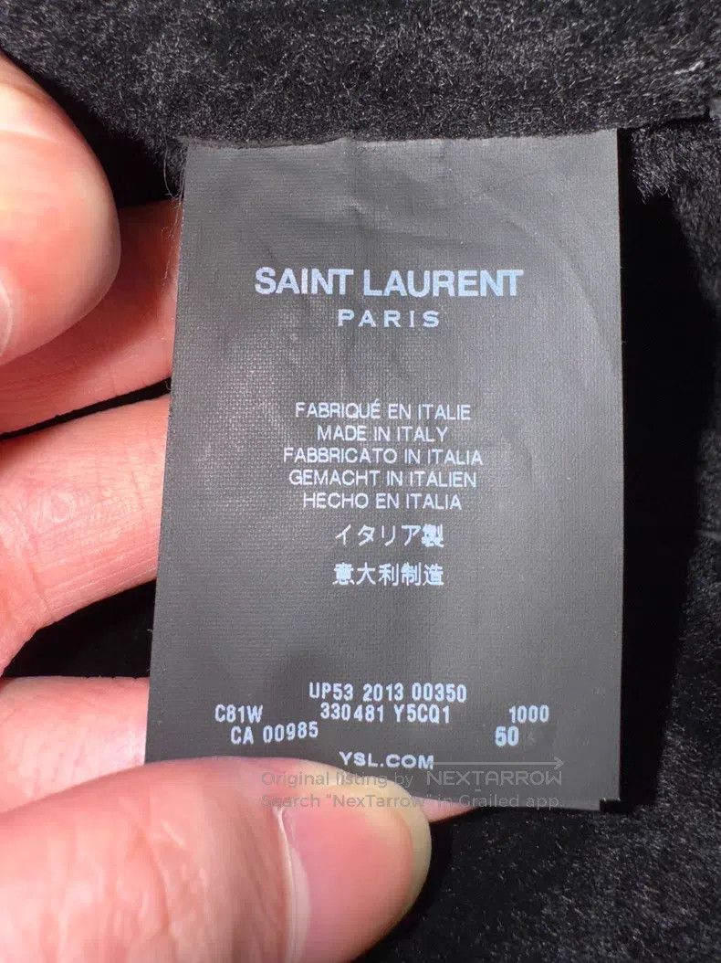 Saint Laurent Paris Saint Laurent Paris Black Samurai Lamb Fur Lined Jacket Size US M / EU 48-50 / 2 - 7 Thumbnail
