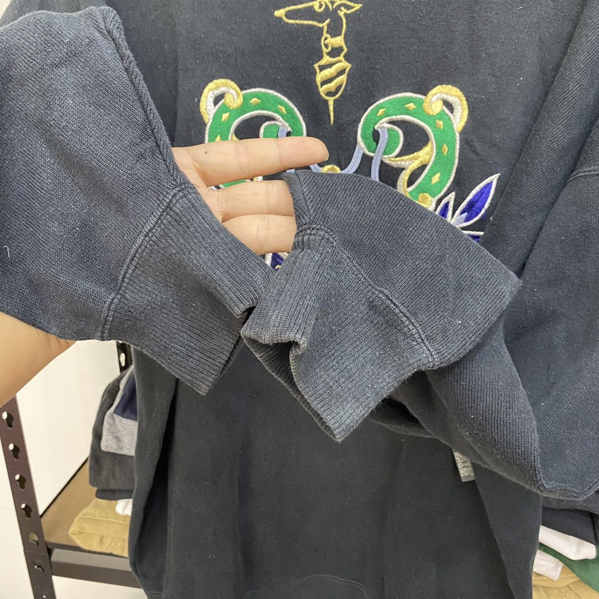 Trussardi × Vintage Vintage Trussardi Jeans Sweatshirt Crewneck Embroidery Size US M / EU 48-50 / 2 - 6 Thumbnail
