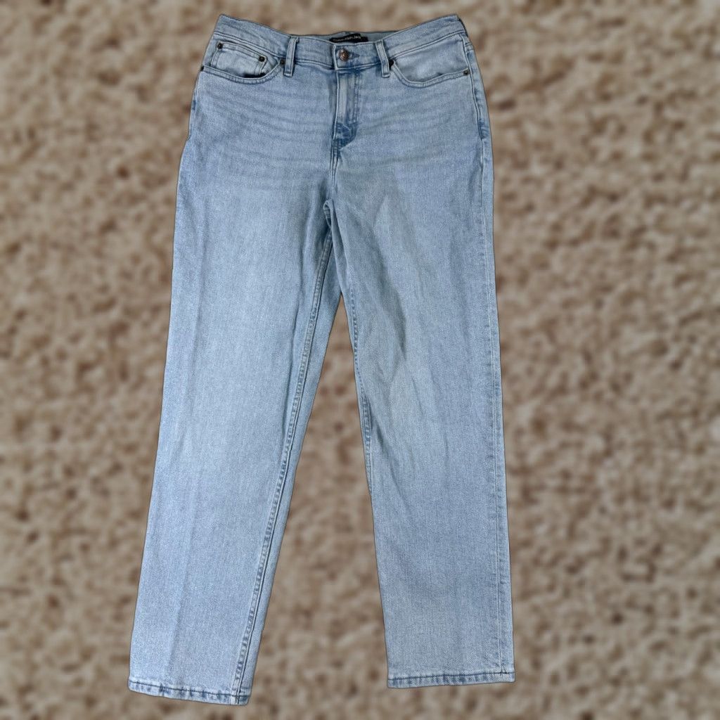 Calvin Klein Calvin Klein Jeans Women Blue Denim Straight Mid Rise 30 Jeans Pants 5-Pocket Regular Stretch Light Wash Vintage No Size 30" / US 8 / IT 44 - 1 Thumbnail