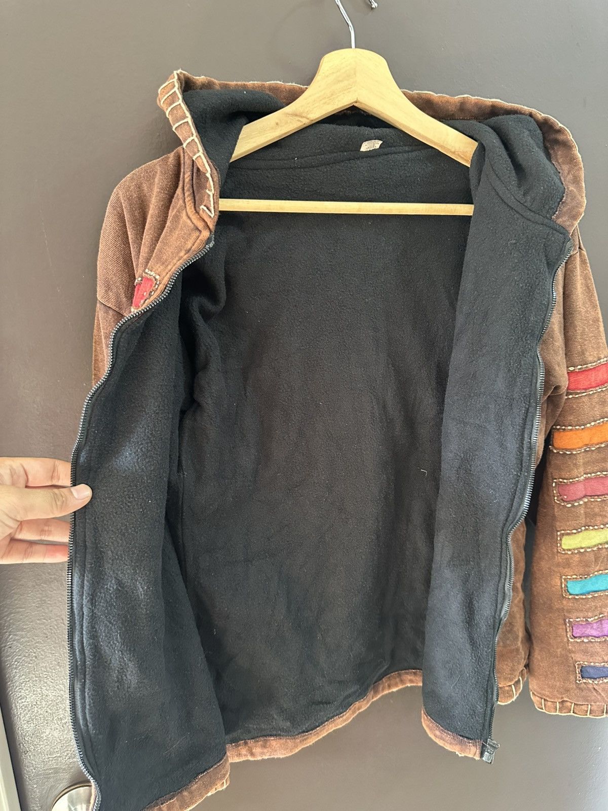 Japanese Brand × Other Reconstructed Sashiko Patchwork Zipper Jacket Made in Nepal Size M / US 6-8 / IT 42-44 - 9 Thumbnail