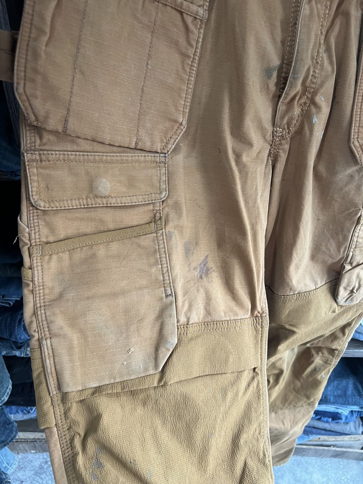 Carhartt 🔥Crazy Rare Carhartt Ripstop Multipockets Double Knee Size US 35 - 9 Thumbnail
