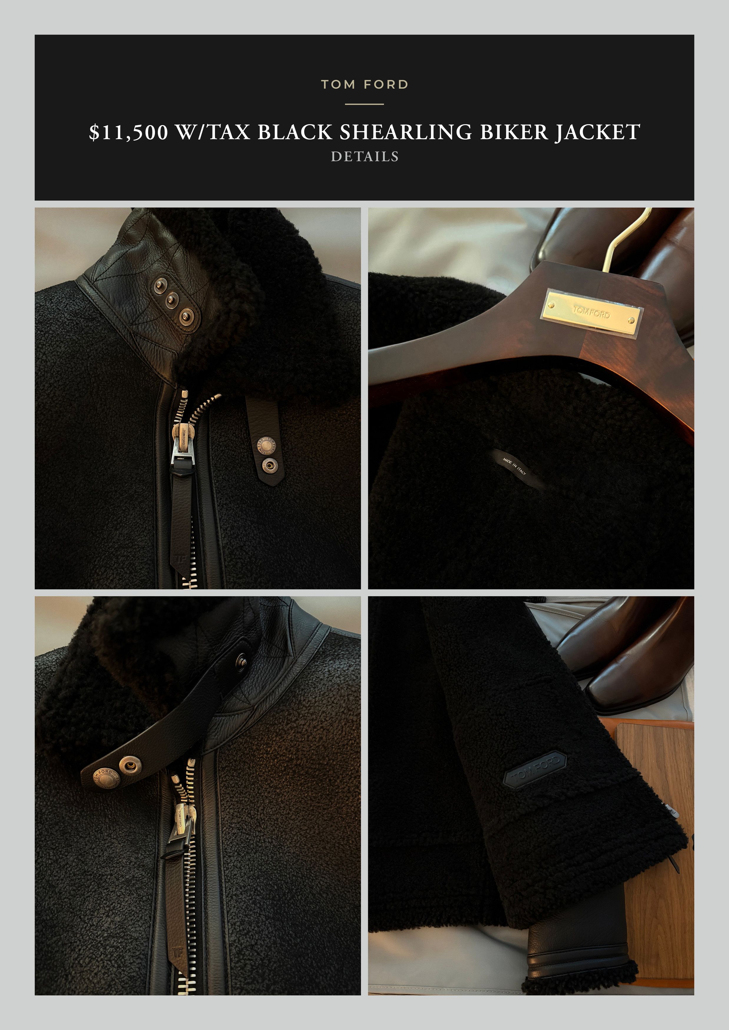 Tom Ford A Menswear Grail: Rare $11K Shearling Tailored To Perfection Size US L / EU 52-54 / 3 - 22 Thumbnail