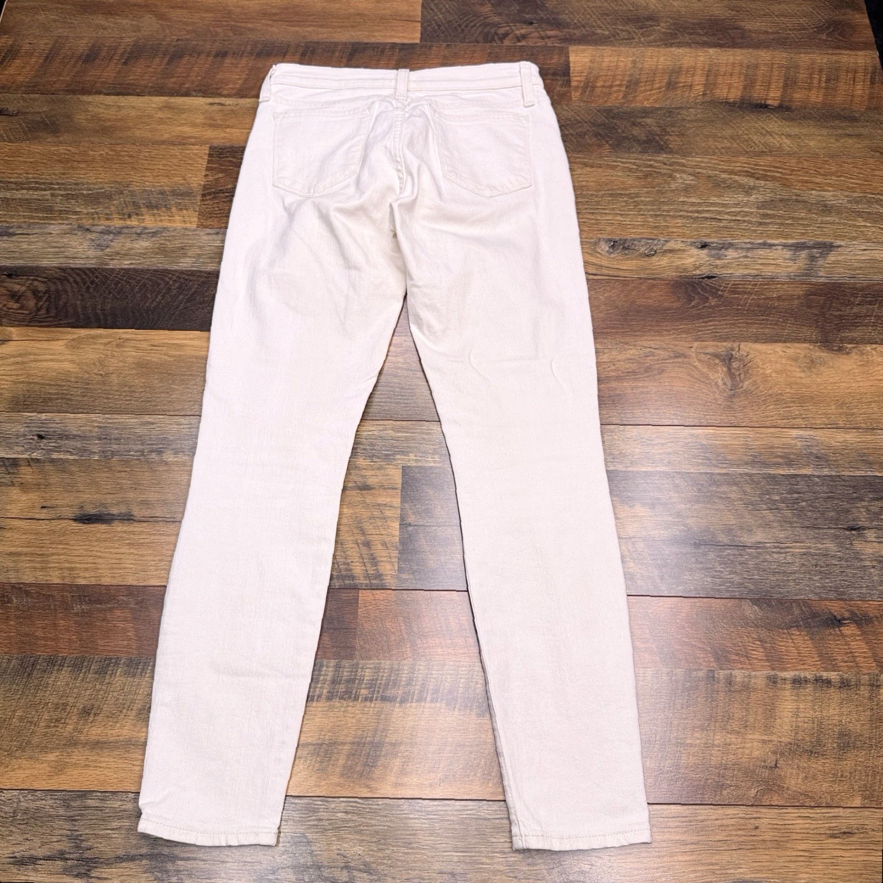 J.Crew J.CREW Toothpick Jeans Womens 26 Ivory Low Rise Stretch Denim Ankle 5-Pocket Modern Regular Size 26" / US 2 / IT 38 - 3 Thumbnail