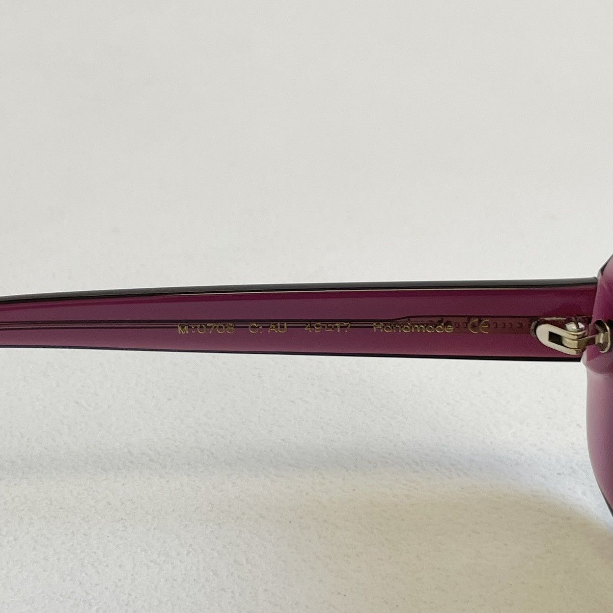 Cutler and Gross ‘Clear Purple’ 70s Rounded Edge Sunglasses Size ONE SIZE - 11 Thumbnail