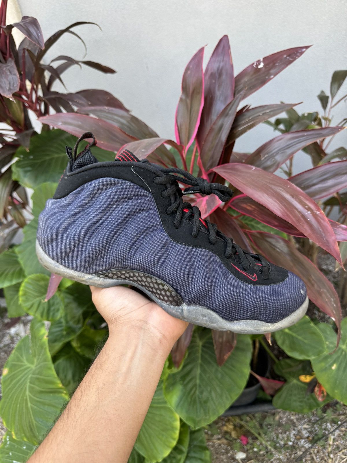 Nike foamposite denim 2018 deals