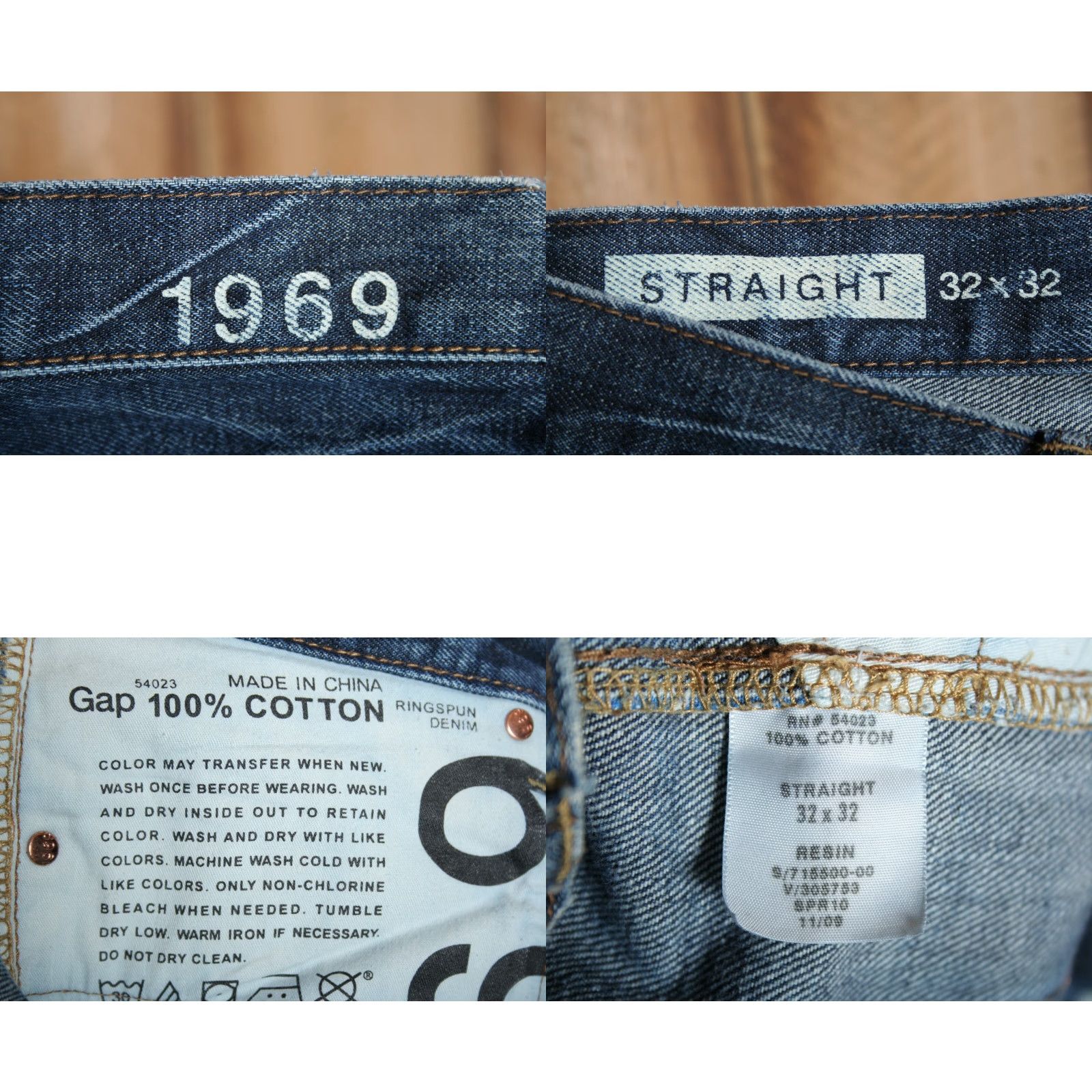 Gap GAP Jeans 1969 Resin Rinse Selvedge Denim Straight Leg Blue Sz. 32x32 Men Cotton Denim Jeans Straight Blue Jeans 32 32 Mens Size US 32 / EU 48 - 8 Thumbnail