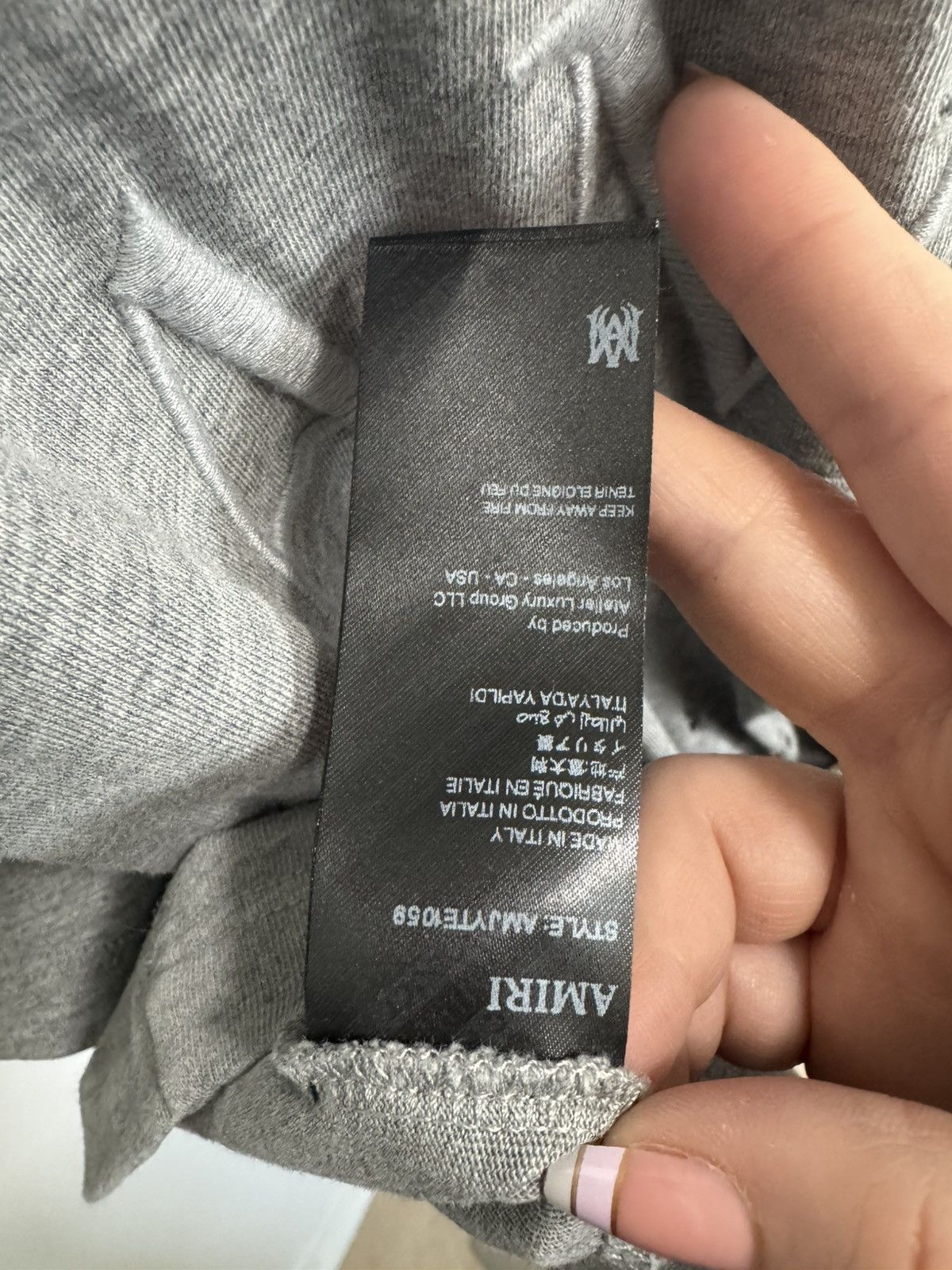 Amiri NWT Amiri Shotgun Embroidered Distressed Tee in Grey Size US L / EU 52-54 / 3 - 12 Thumbnail