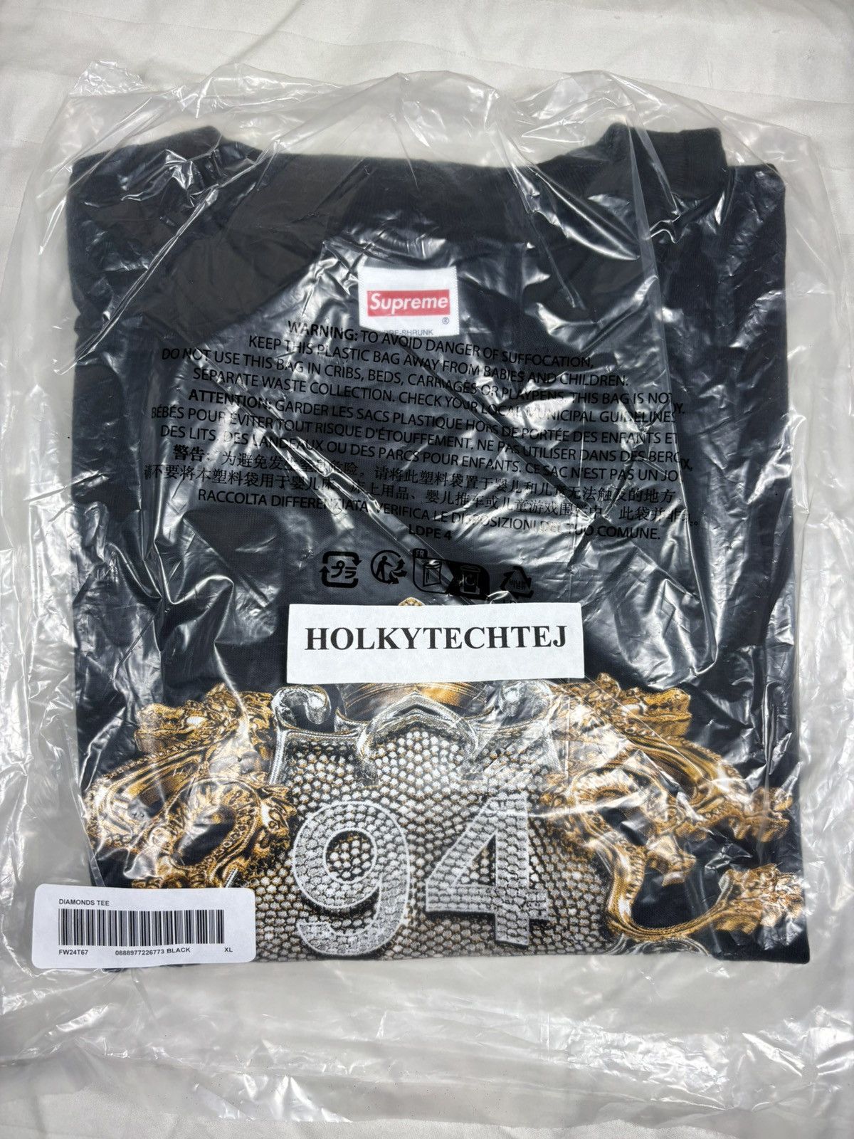 Supreme Supreme Diamonds Tee Size US XL / EU 56 / 4 - 2 Thumbnail