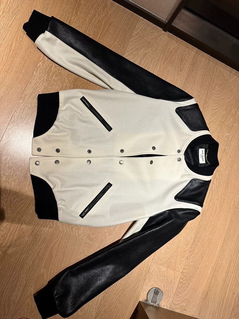 Saint Laurent Paris Saint Laurent Paris Black and white color blocked baseball Size US M / EU 48-50 / 2 - 1 Thumbnail