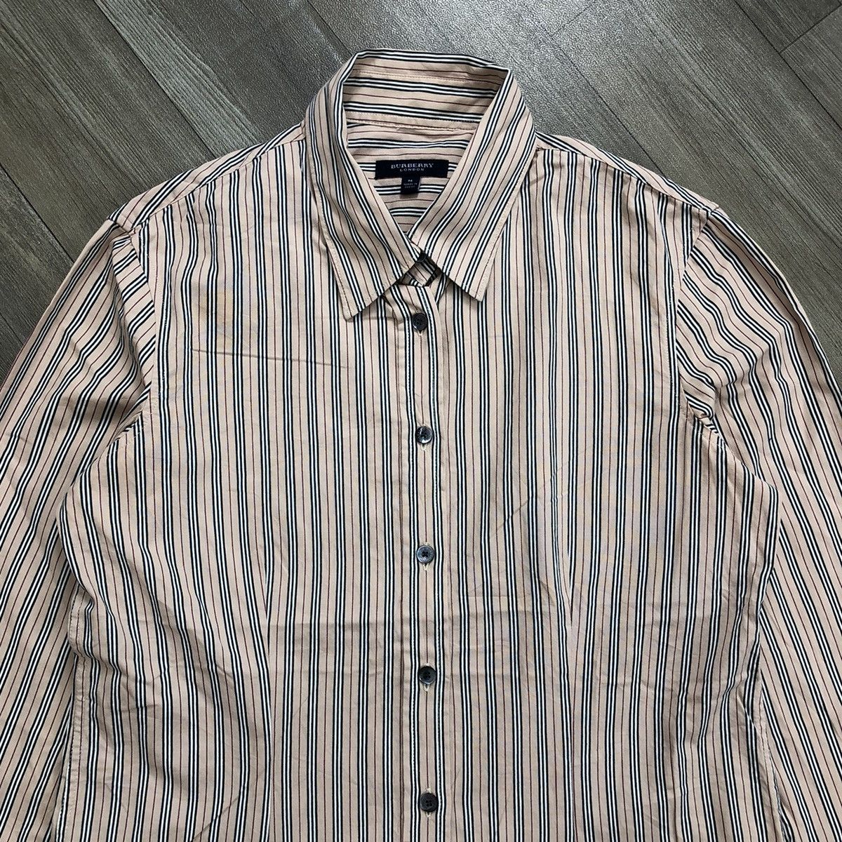 Burberry × Japanese Brand × Vintage Burberry London Striped Button Shirt Women Size M / US 6-8 / IT 42-44 - 2 Thumbnail