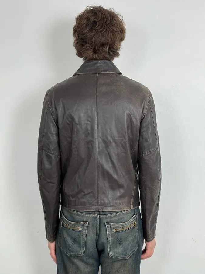 Daniele Alessandrini 2000s Daniele Alessandrini Cropped Brown Leather Jacket Size US S / EU 44-46 / 1 - 3 Thumbnail