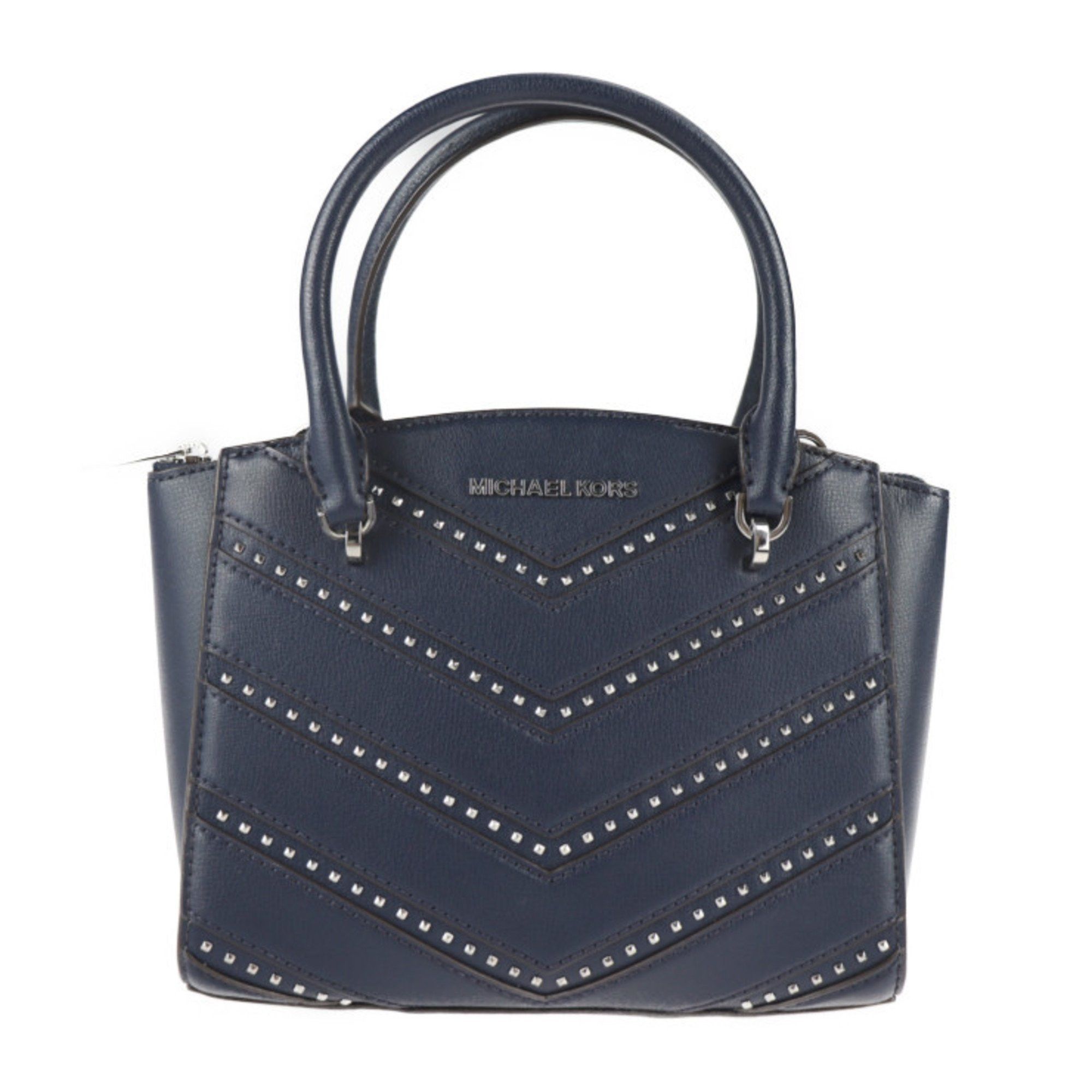 Michael Kors Michael Kors ELLIS Handbag 35H9SE0S1I Leather Navy Studs Chain Shoulder Bag Tote R2101103001005 Size ONE SIZE - 1 Thumbnail