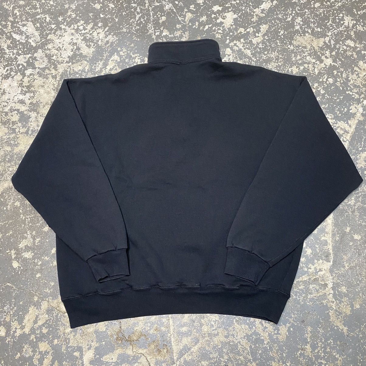 Russell Athletic × Vintage Vintage Russell Athletic Black Blank Boxy 1/4 zip Crewneck Size US XXL / EU 58 / 5 - 9 Thumbnail