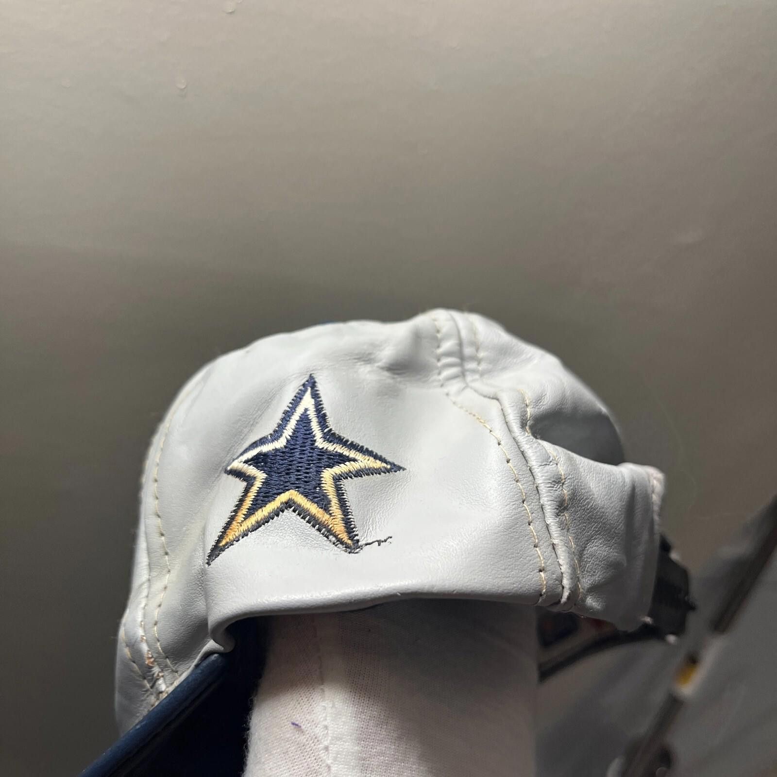 NFL Vintage 90s Dallas Cowboys Leather Snapback Hat NFL Size ONE SIZE - 3 Thumbnail