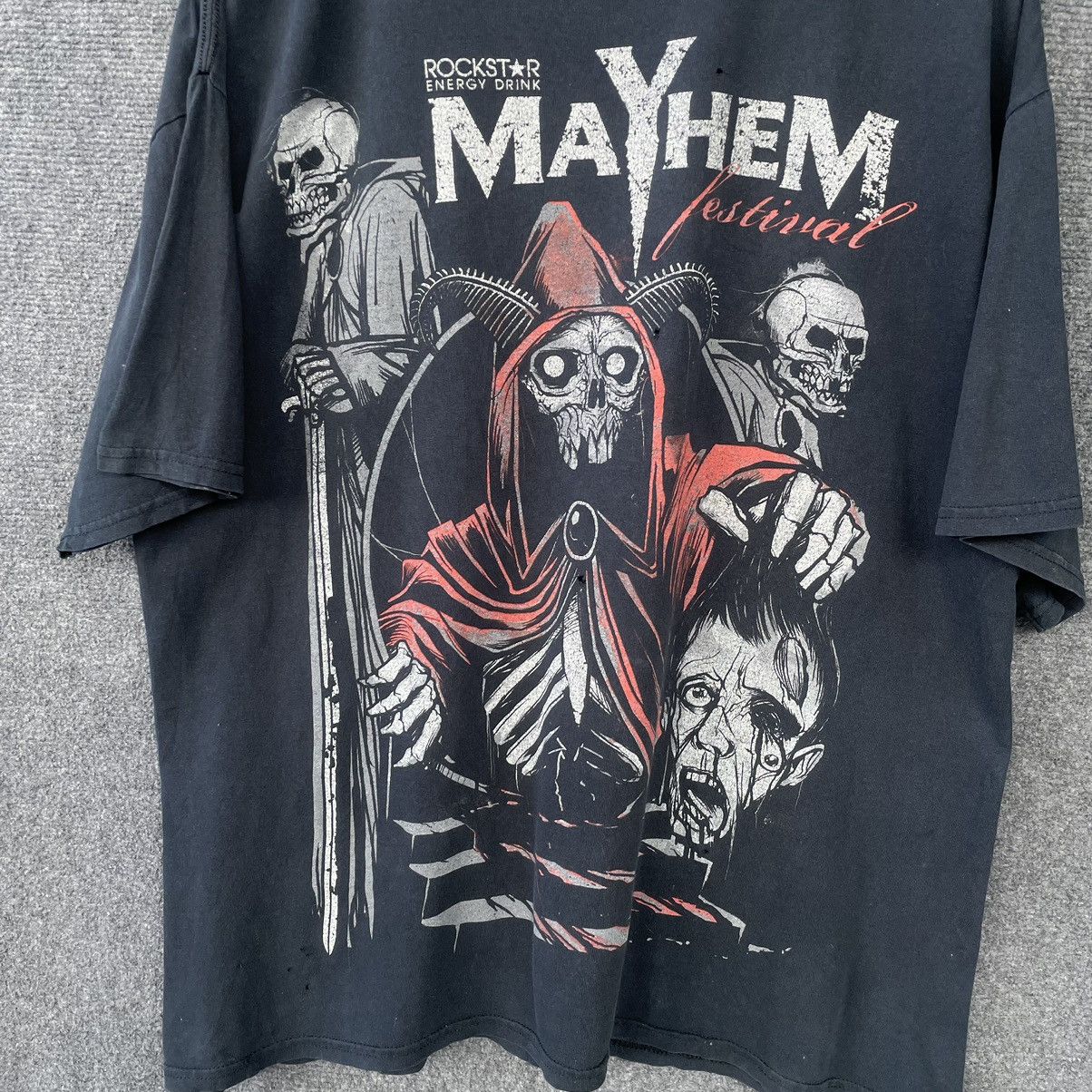 Band Tees × Vintage Vintage Y2K Mayhem Festival Concert Distressed T Shirt Size US XL / EU 56 / 4 - 2 Thumbnail