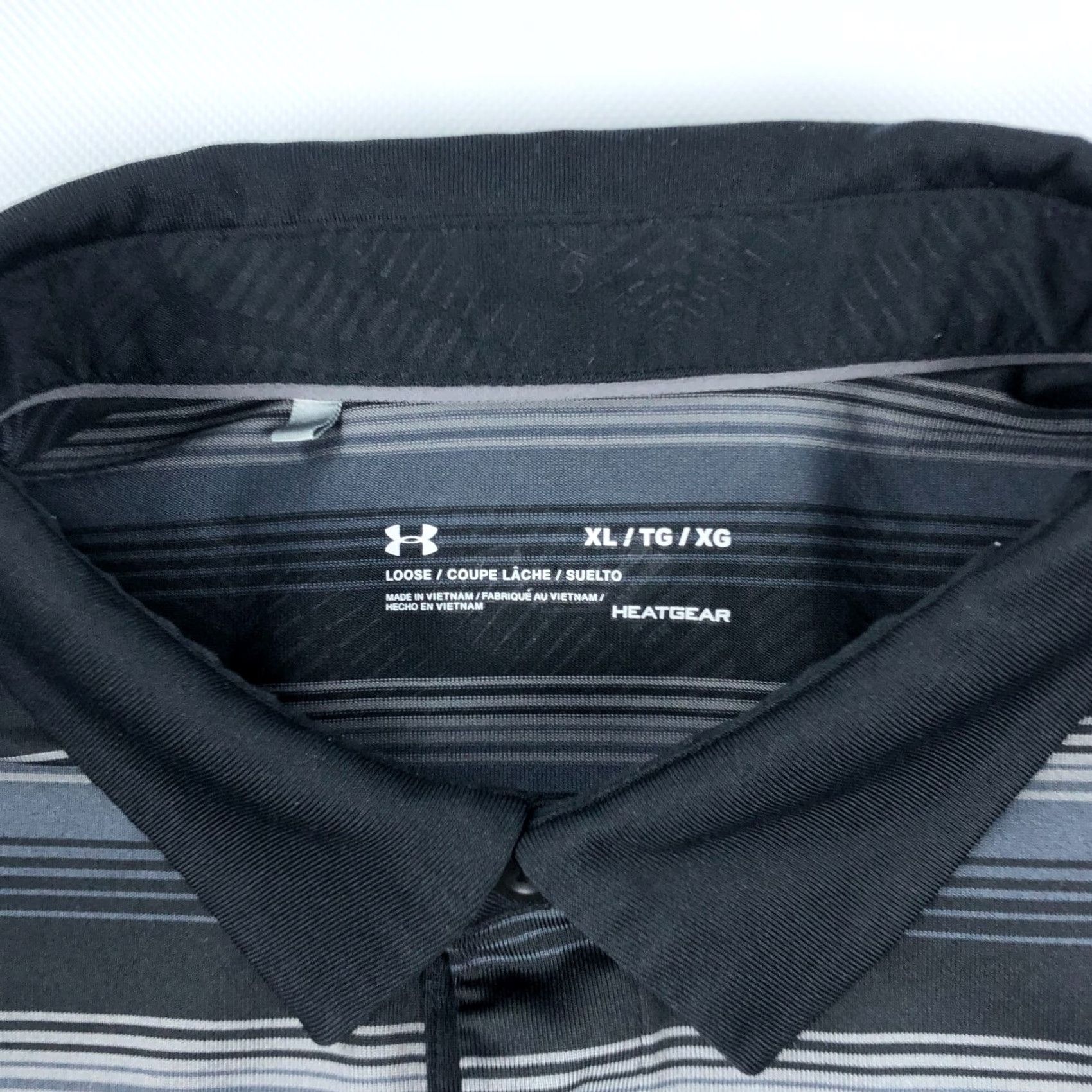 Under Armour Under Armour Polo Shirt Mens XL Performance Golf Striped CoolSwitch Shirt Slim Fit Casual Mens XL Gray Polo Shirt Size US XL / EU 56 / 4 - 5 Thumbnail