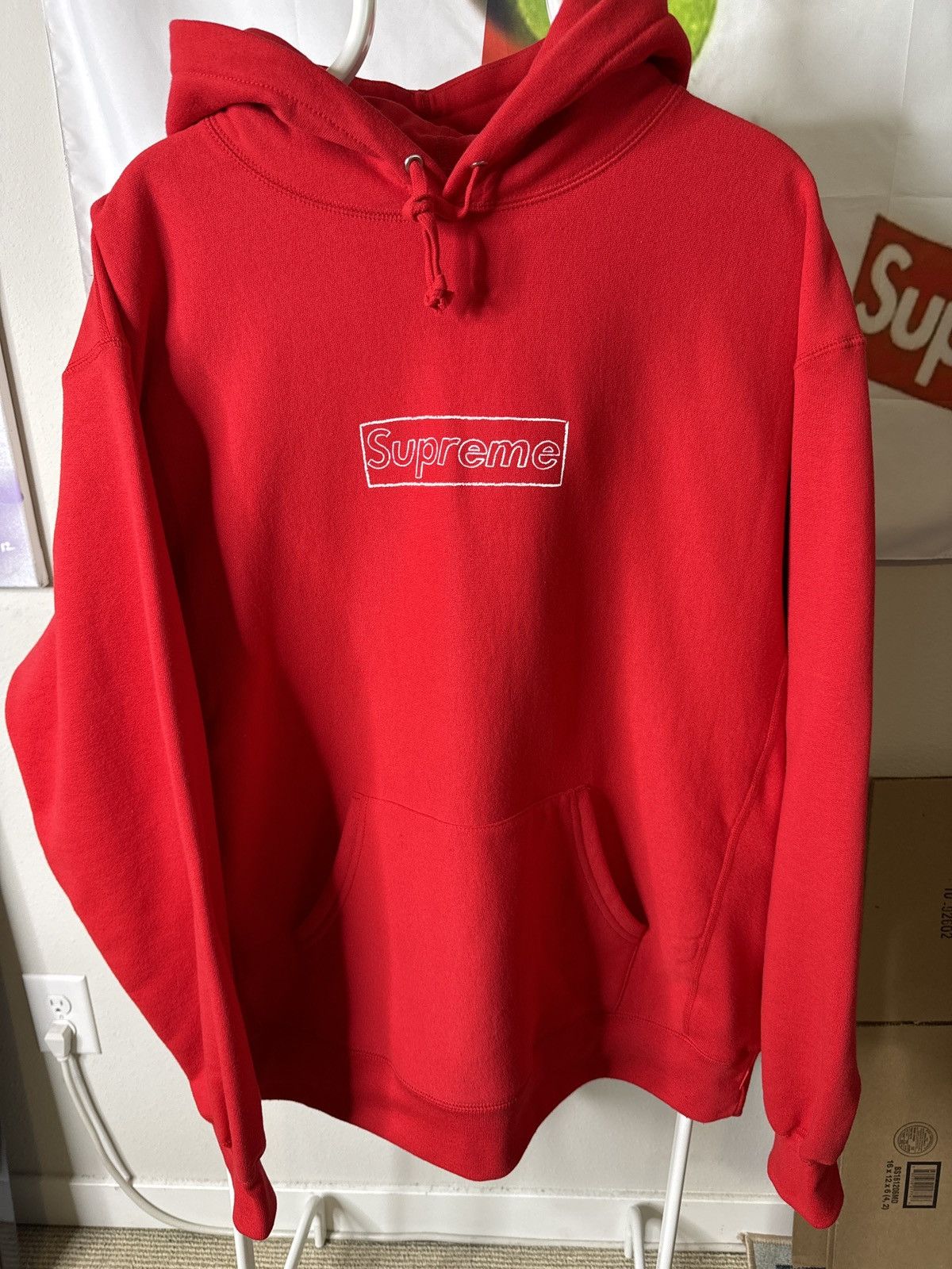 Supreme Supreme x Kaws Box Logo Hoodie | Grailed