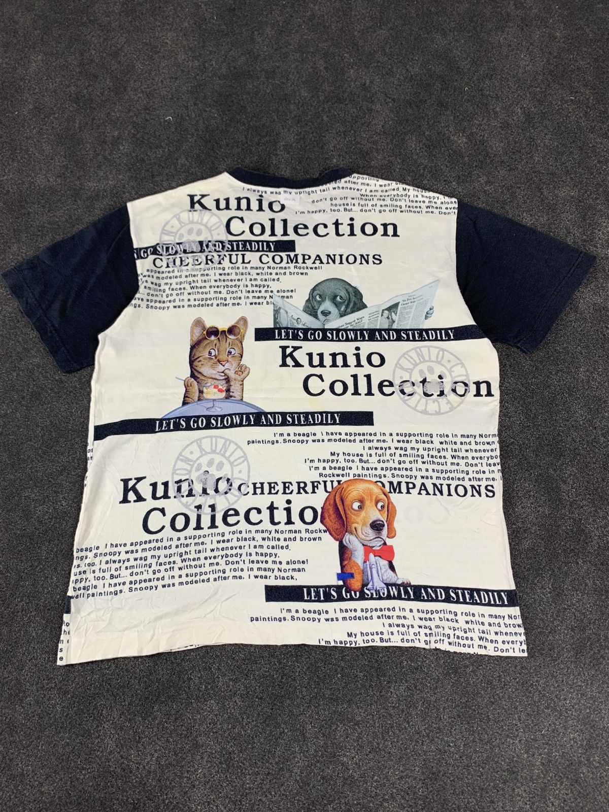 Japanese Brand Vintage Kunio Collection All-Over Print V-Neck T-Shirt Size US L / EU 52-54 / 3 - 5 Thumbnail